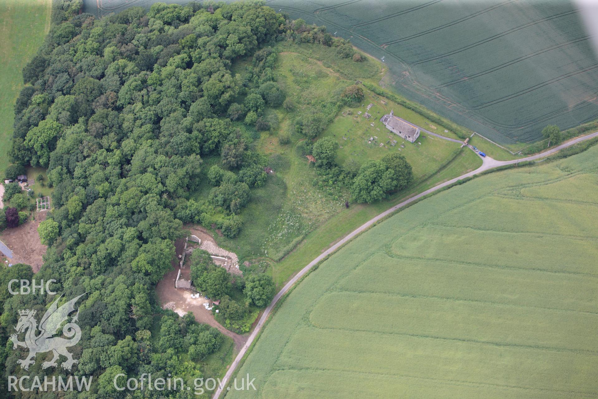 RCAHMW colour oblique photograph of St David's Church, Trostrey. Taken by Toby Driver on 13/06/2011.