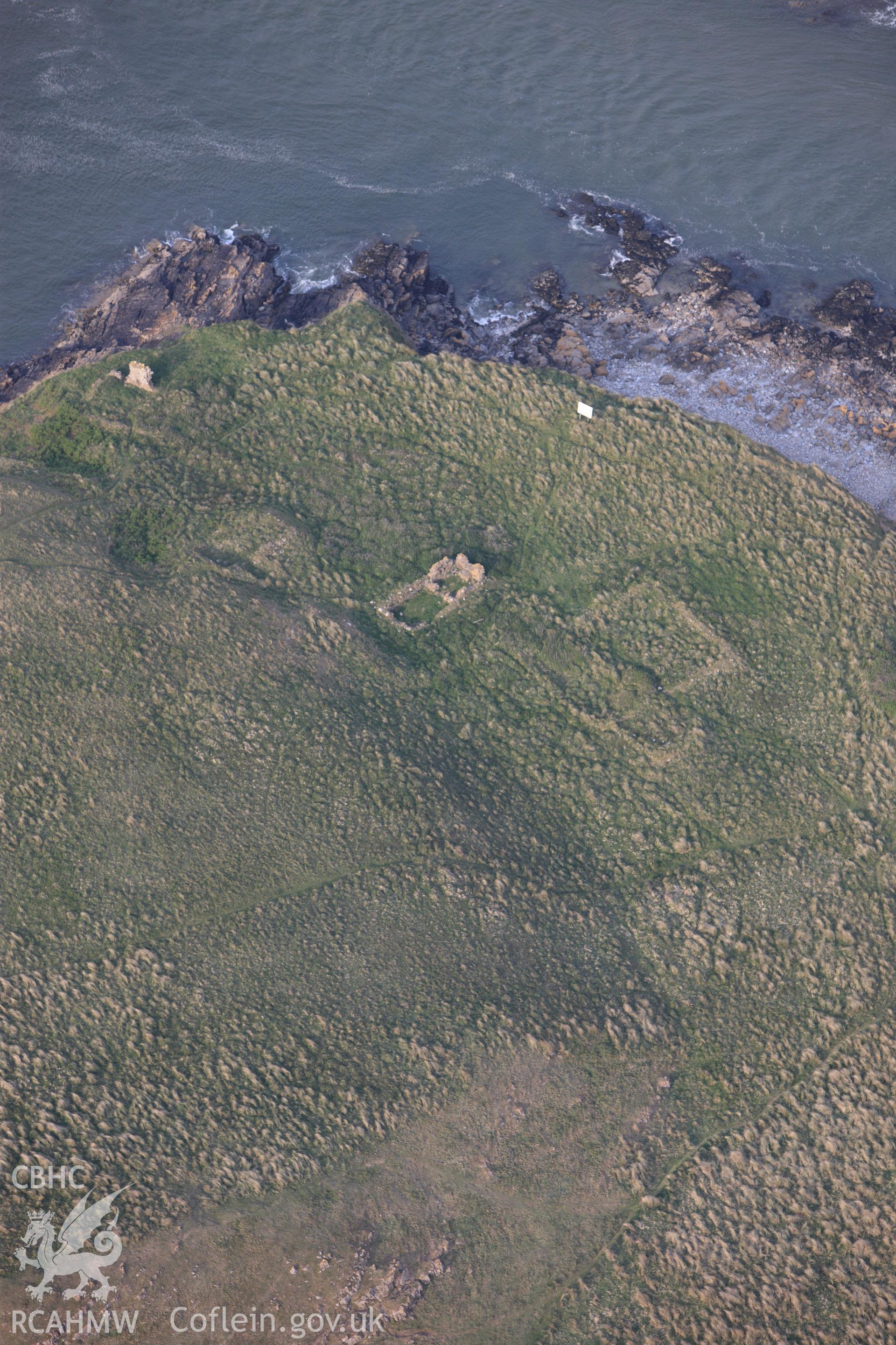 RCAHMW colour oblique photograph of Medieval hermitage site on Burry Holms. Taken by Toby Driver and Oliver Davies on 04/05/2011.