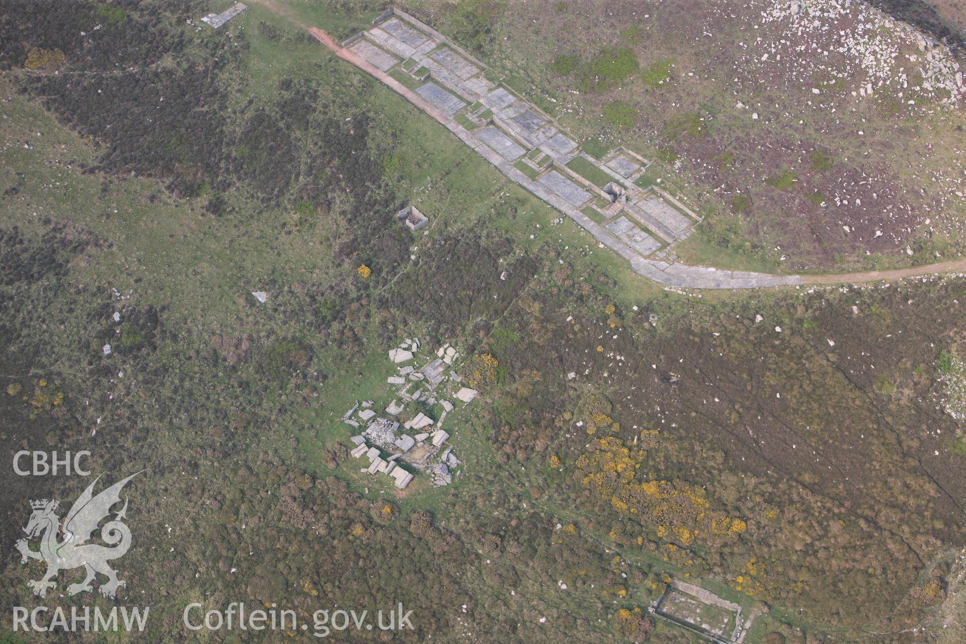 RCAHMW colour oblique photograph of Rhossili Down radar station. Taken by Toby Driver and Oliver Davies on 04/05/2011.