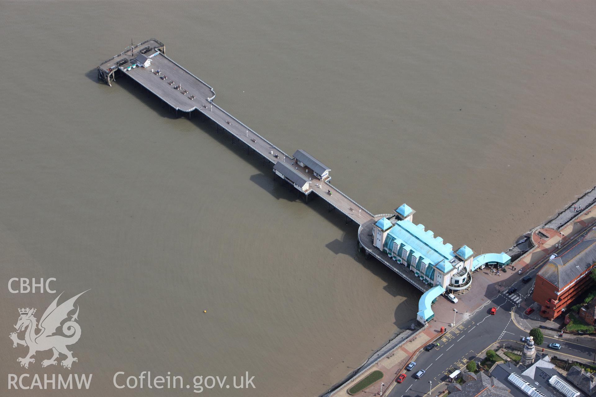 RCAHMW colour oblique photograph of Penarth Pier. Taken by Toby Driver on 13/06/2011.