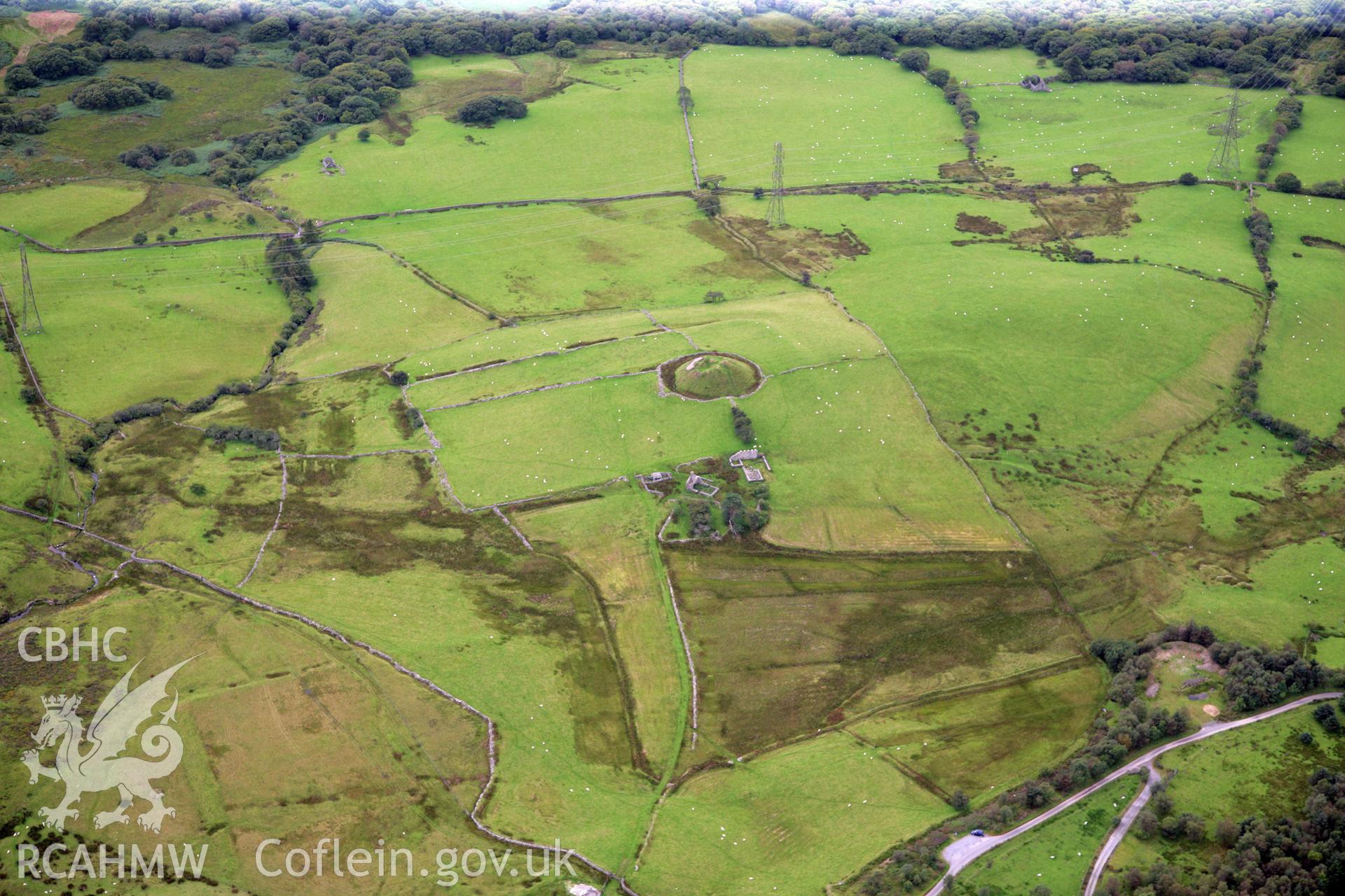 RCAHMW colour oblique photograph of Tomen-y-Mur. Taken by Toby Driver on 17/08/2011.