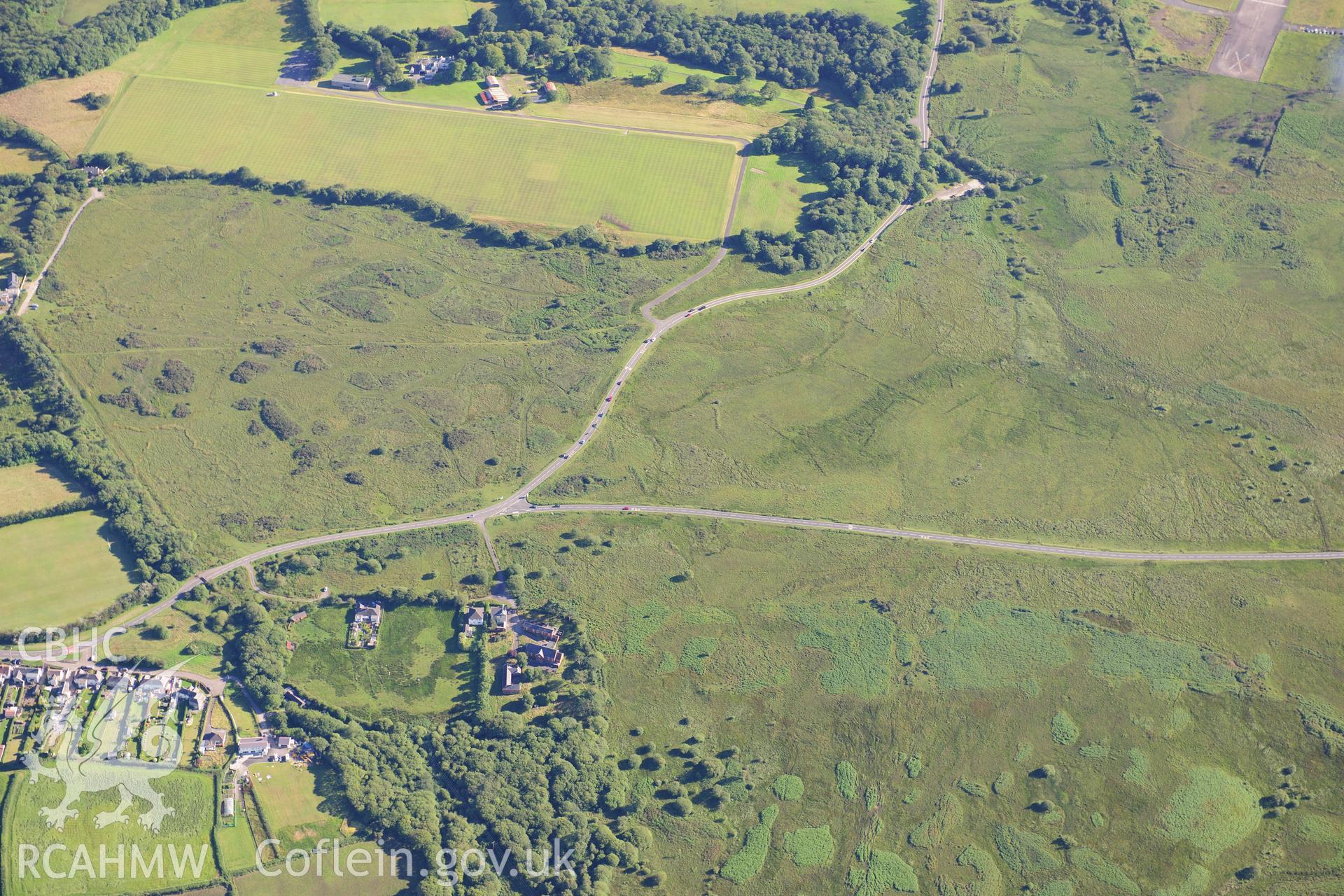 RCAHMW colour oblique photograph of Fairwood Common, west of Upper Killay, high landscape view. Taken by Toby Driver on 24/07/2012.