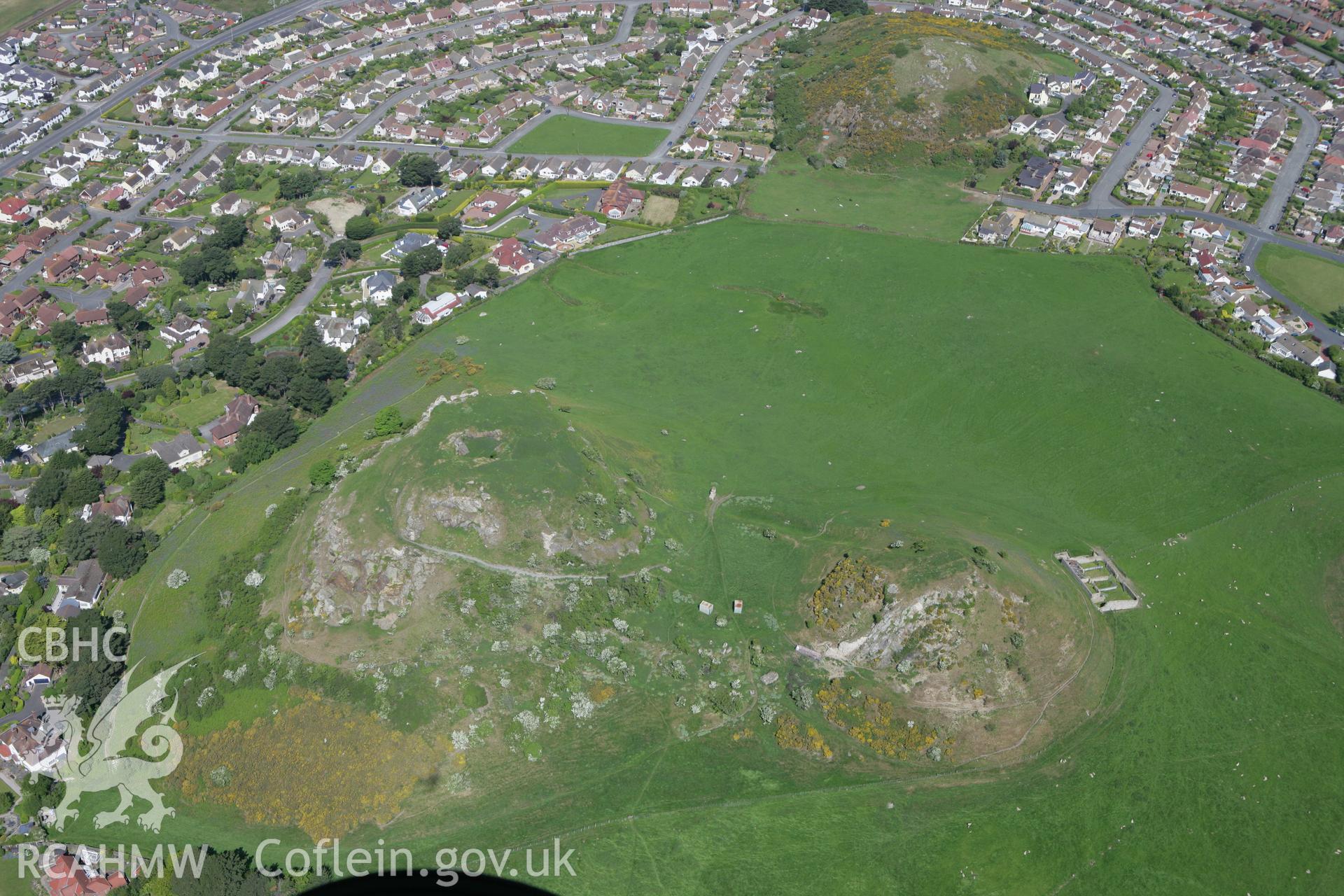 RCAHMW colour oblique photograph of Deganwy Castle. Taken by Toby Driver on 03/05/2011.