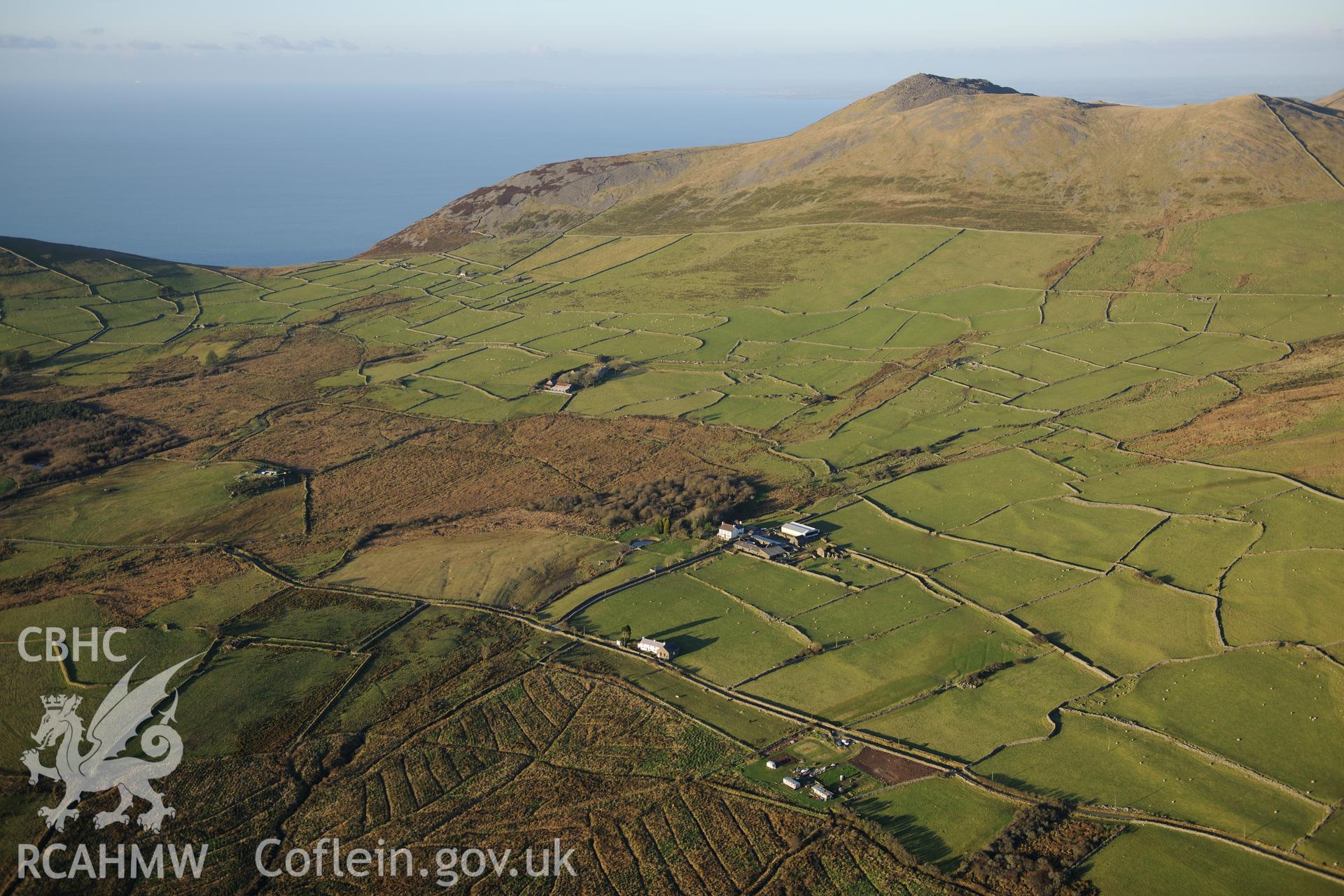 RCAHMW colour oblique photograph of Cwmcoryn Chapel, winter landscape from east. Taken by Toby Driver on 10/12/2012.