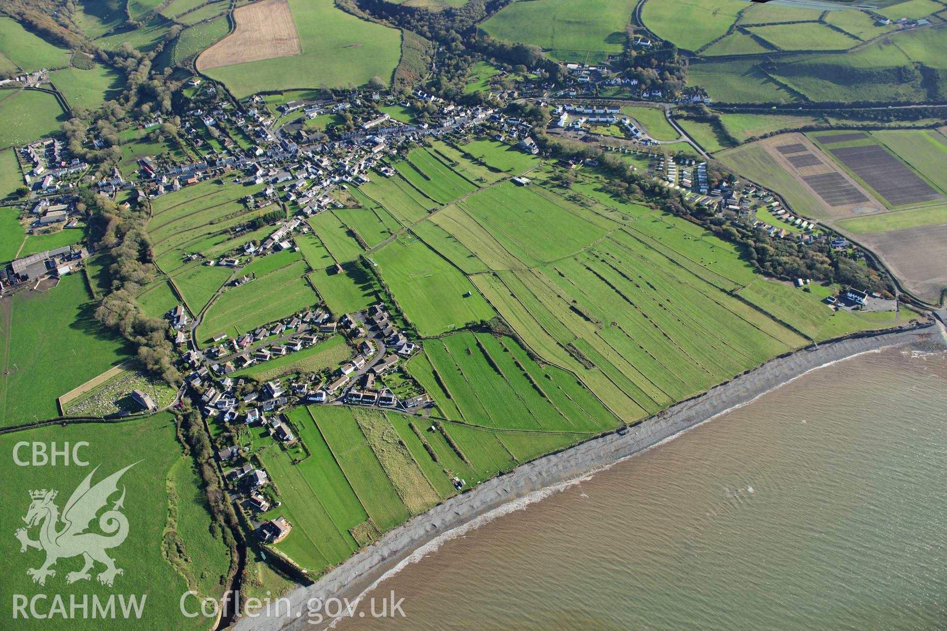 RCAHMW colour oblique photograph of Llanon field system. Taken by Toby Driver on 05/11/2012.