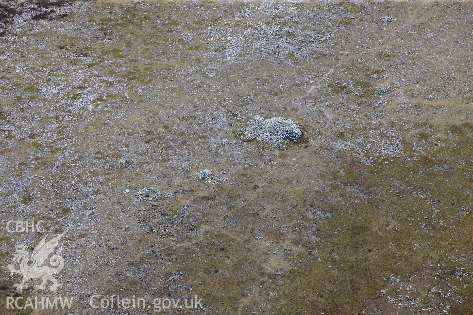 RCAHMW colour oblique photograph of Tair Carn Isaf, cairn B. Taken by Toby Driver on 22/05/2012.