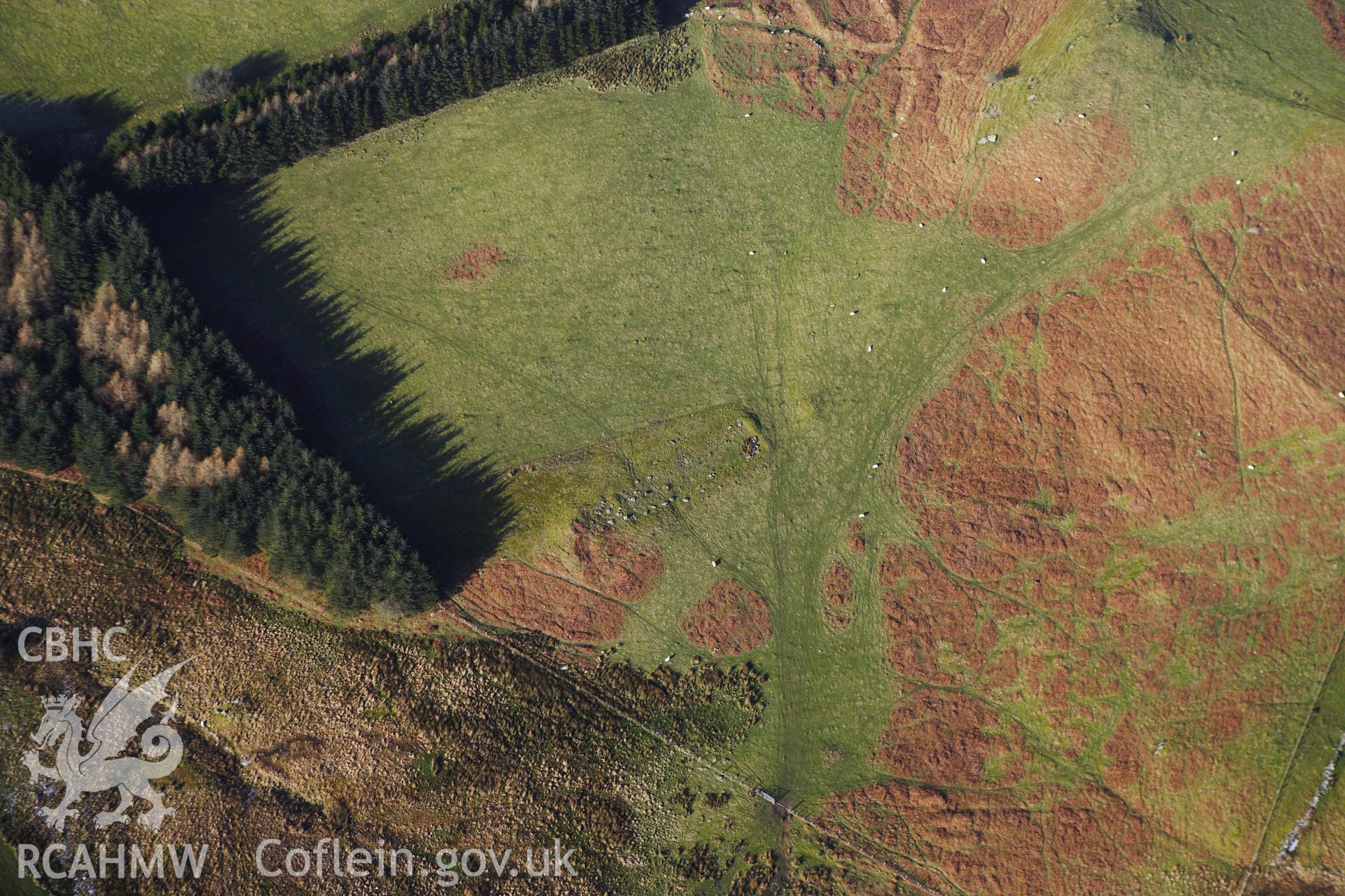 RCAHMW colour oblique photograph of Sheepcote, Troed Y Rhiw. Taken by Toby Driver on 07/02/2012.