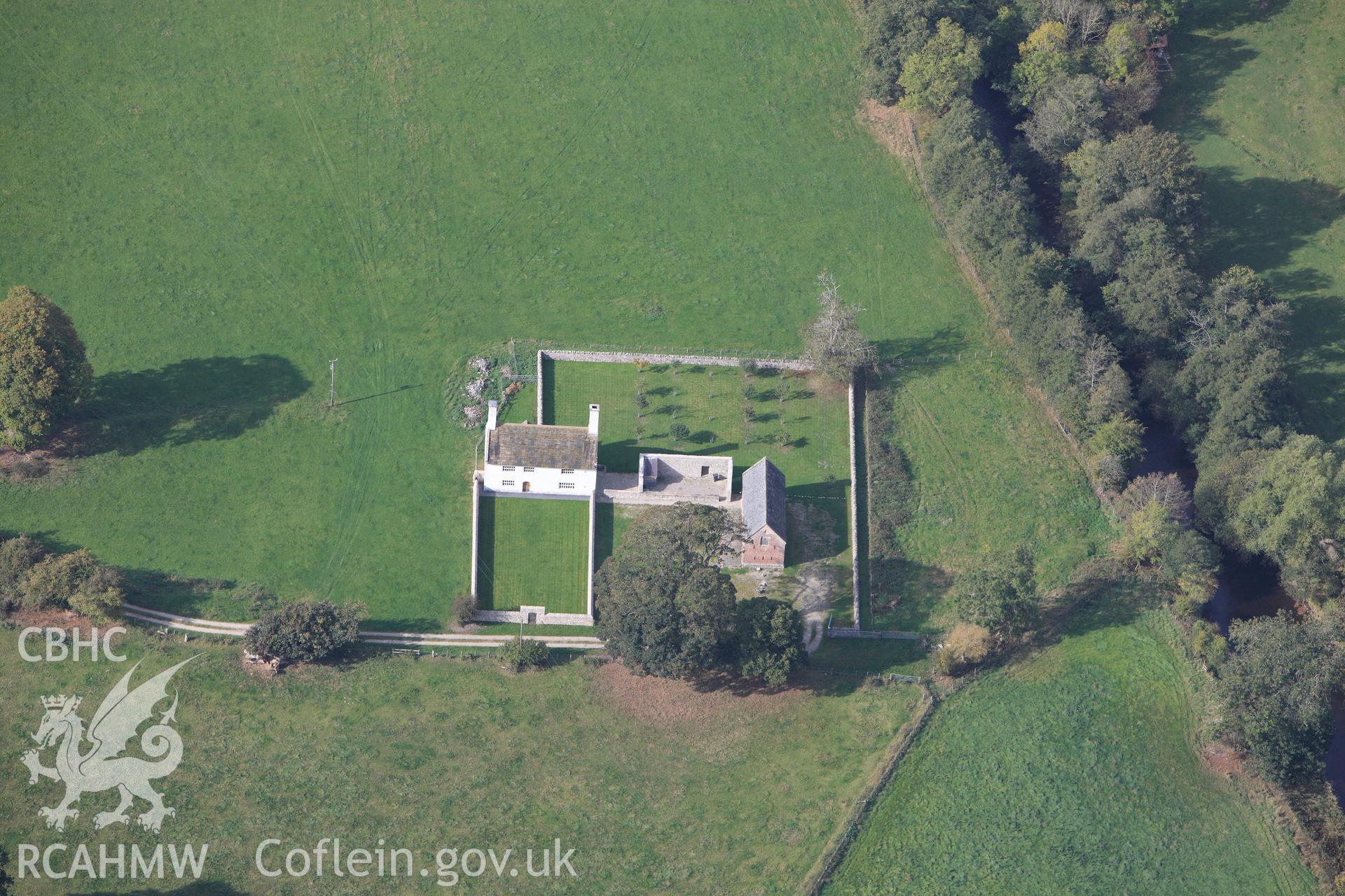 RCAHMW colour oblique photograph of Dolbelydr; Ffynnon Ffair; Dolbelydir. Taken by Toby Driver on 04/10/2011.