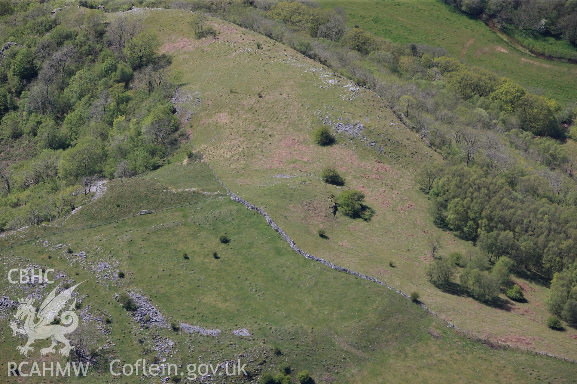 RCAHMW colour oblique photograph of Craig y Rhiwarth hillfort. Taken by Toby Driver on 22/05/2012.