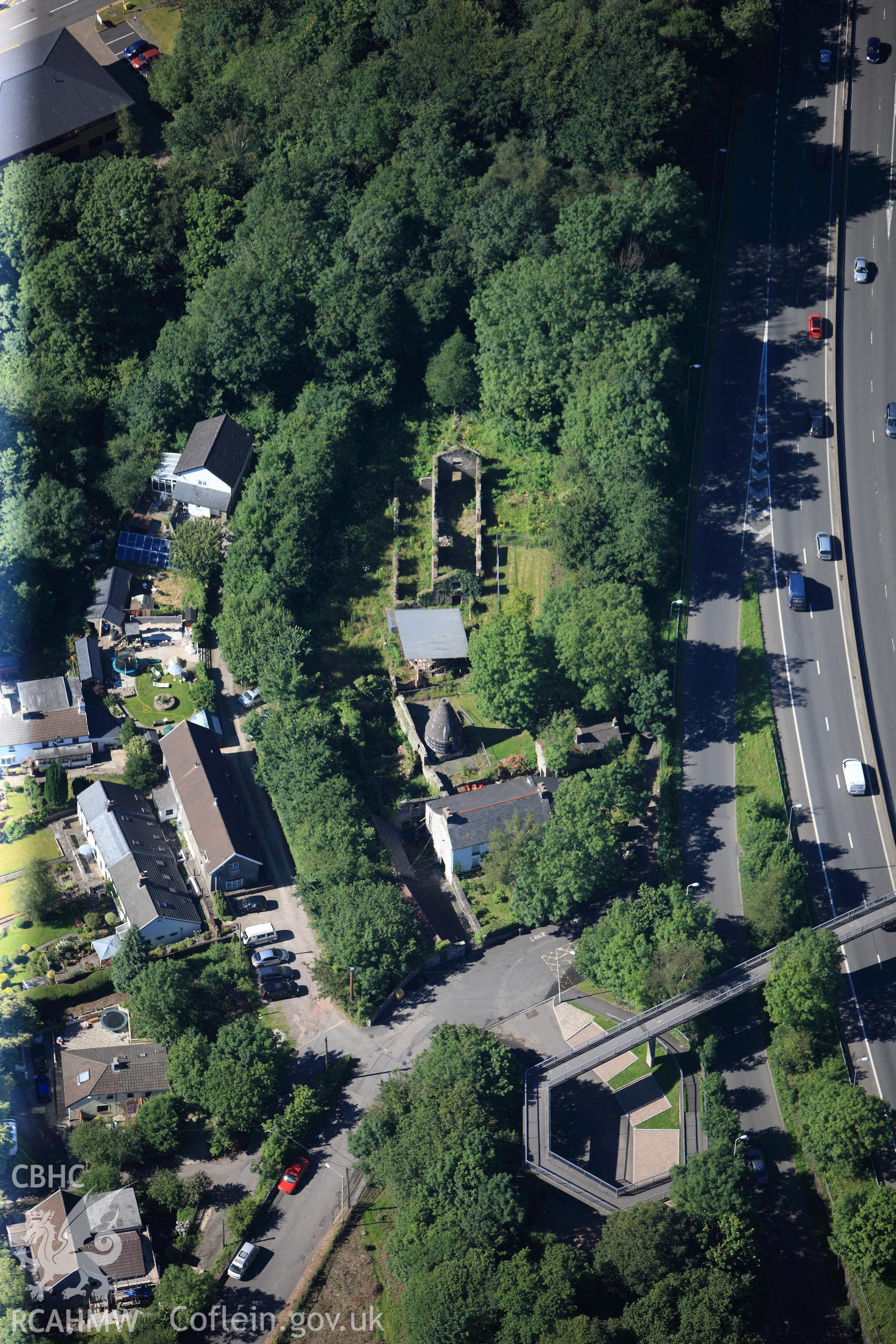 RCAHMW colour oblique photograph of Nantgarw Pottery, Taff's Well. Taken by Toby Driver on 24/07/2012.