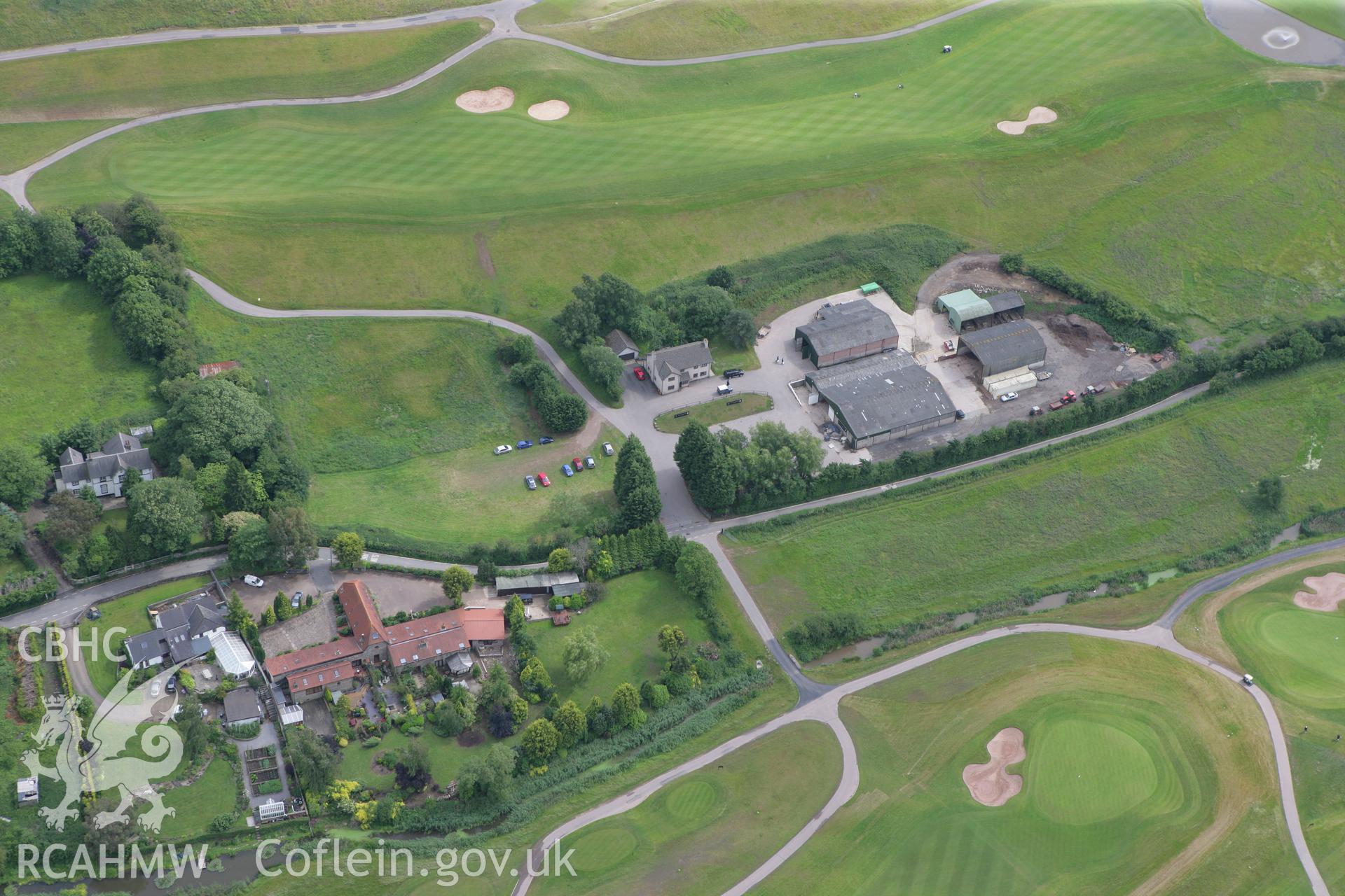 RCAHMW colour oblique photograph of Great Bulmore Roman settlement. Taken by Toby Driver on 13/06/2011.