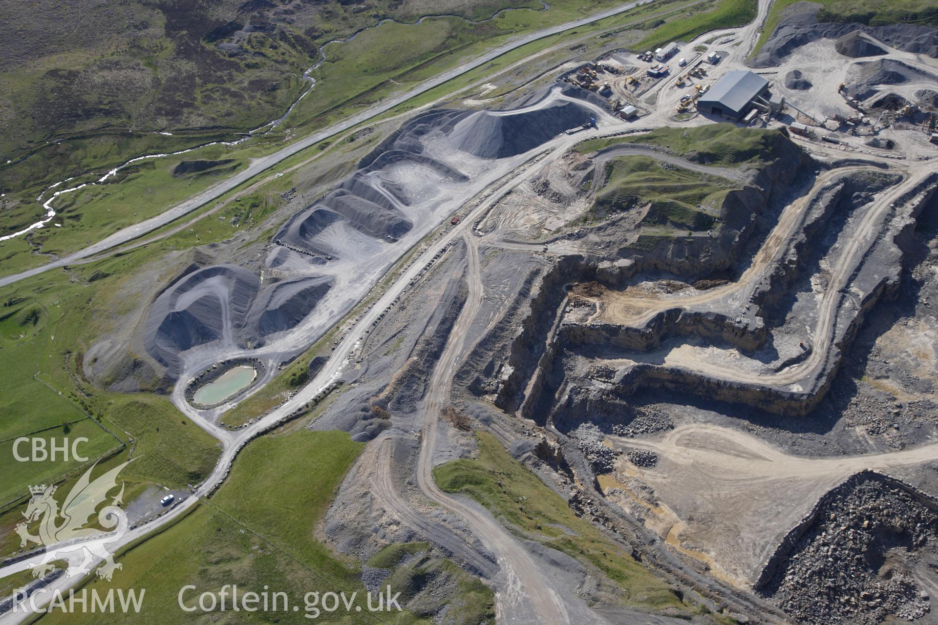 RCAHMW colour oblique photograph of Trefil Quarry. Taken by Toby Driver on 22/05/2012.