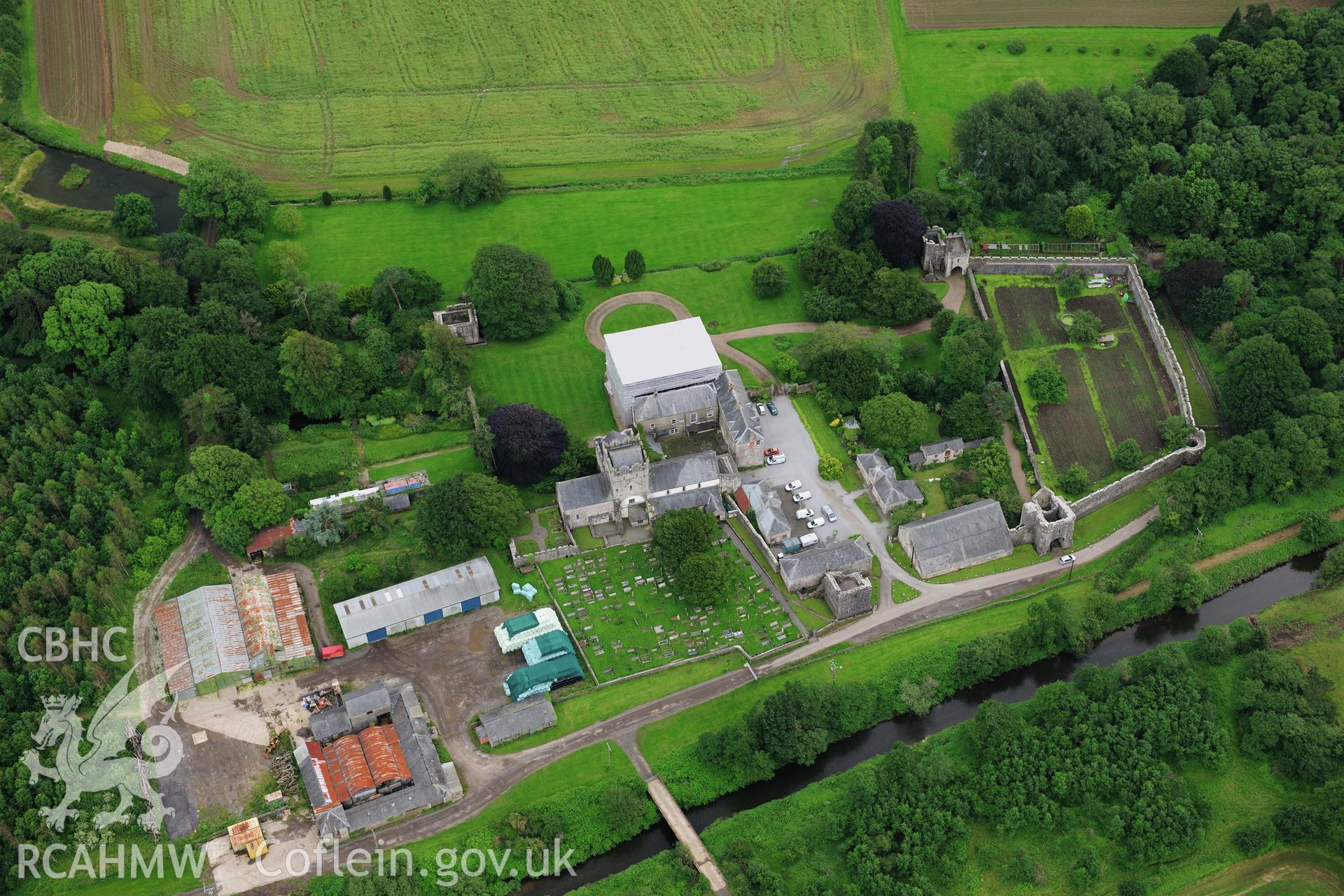 RCAHMW colour oblique photograph of Ewenny Priory. Taken by Toby Driver on 05/07/2012.