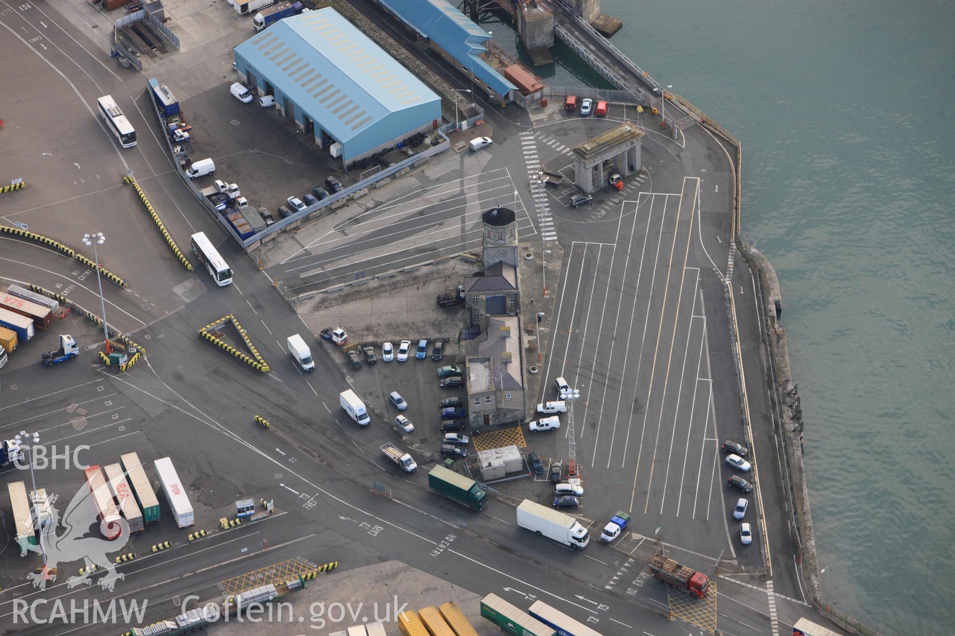 RCAHMW colour oblique photograph of Customs House, Old Harbour. Taken by Toby Driver on 13/01/2012.