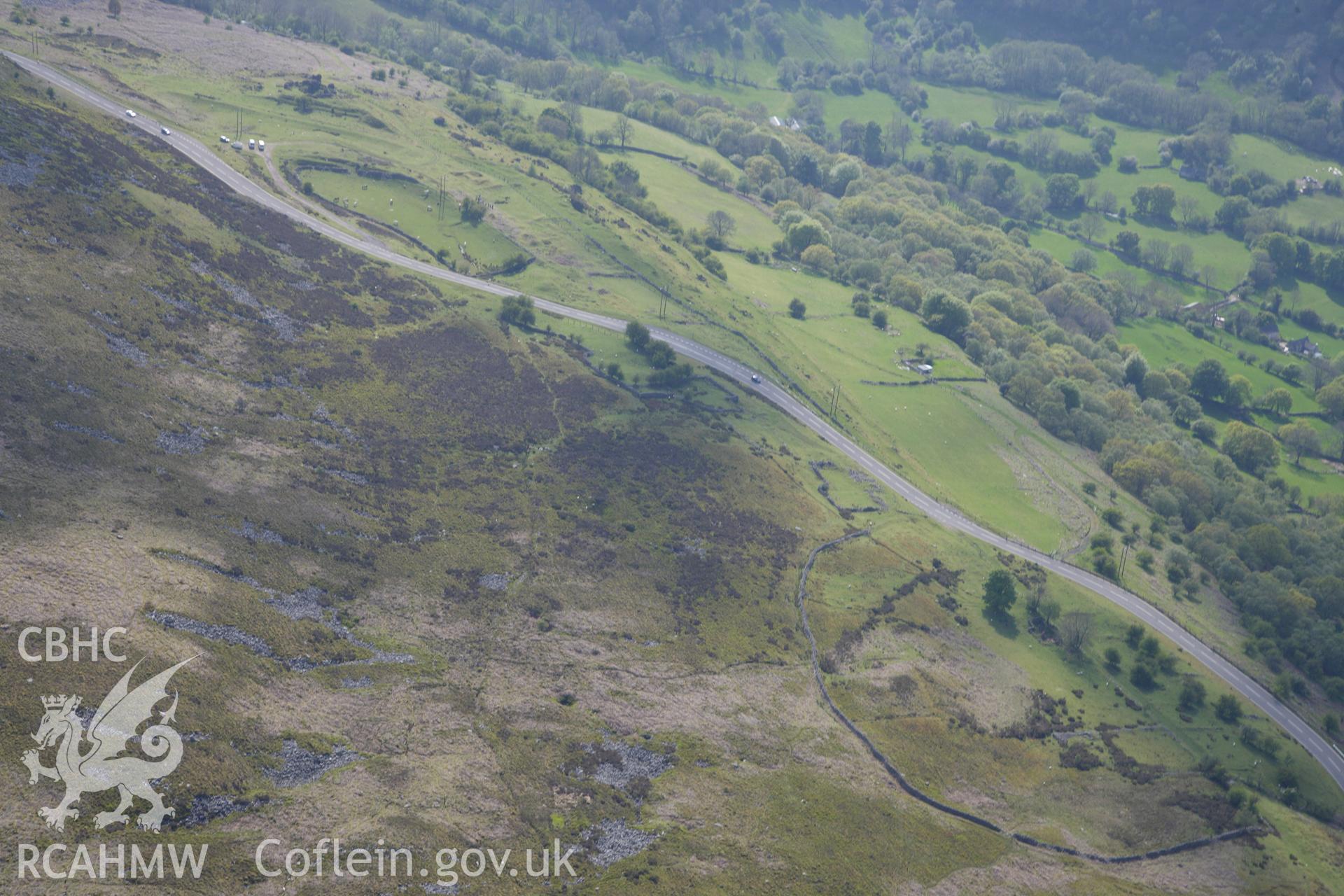 RCAHMW colour oblique photograph of Garnddyrys Forge. Taken by Toby Driver on 22/05/2012.