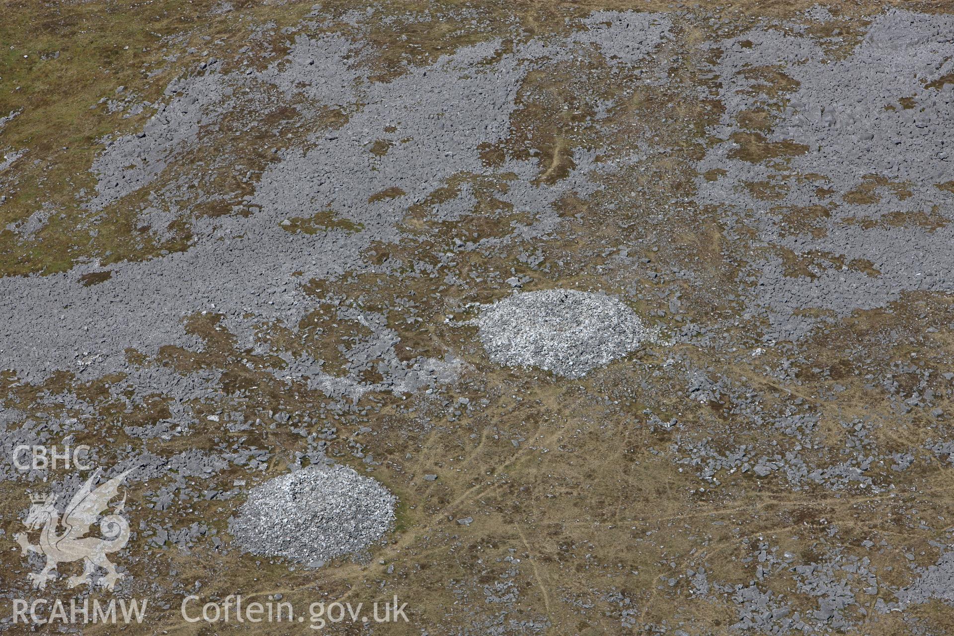 RCAHMW colour oblique photograph of Carnau'r Garreg Las. Taken by Toby Driver on 22/05/2012.