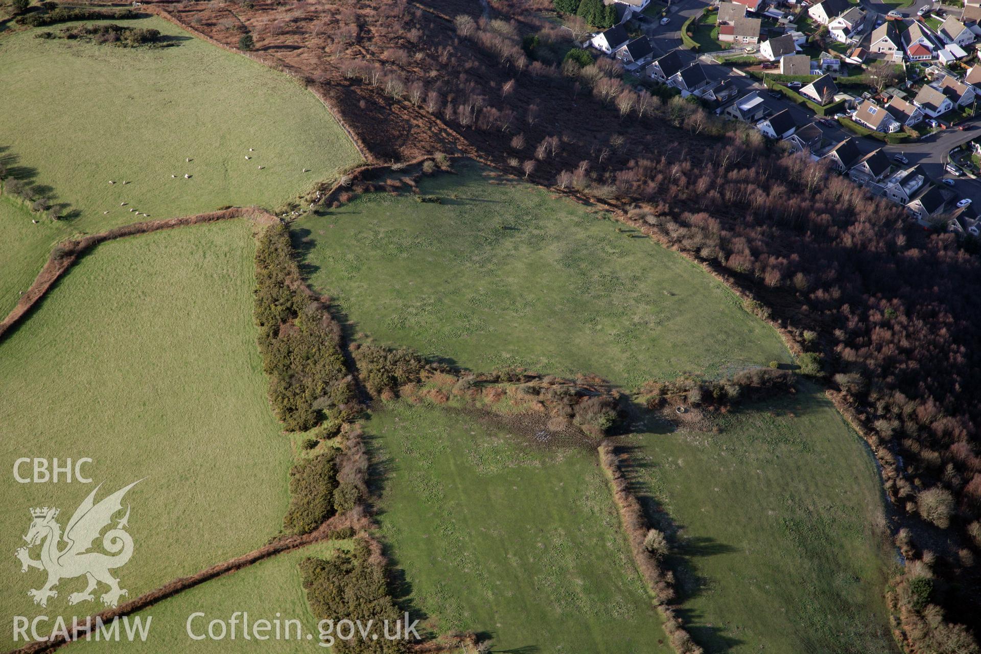 RCAHMW colour oblique photograph of Pen-Y-Gaer. Taken by Toby Driver on 02/02/2012.