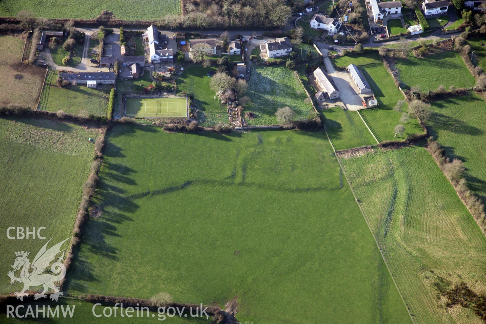 RCAHMW colour oblique photograph of Landimor Farm. Taken by Toby Driver on 02/02/2012.