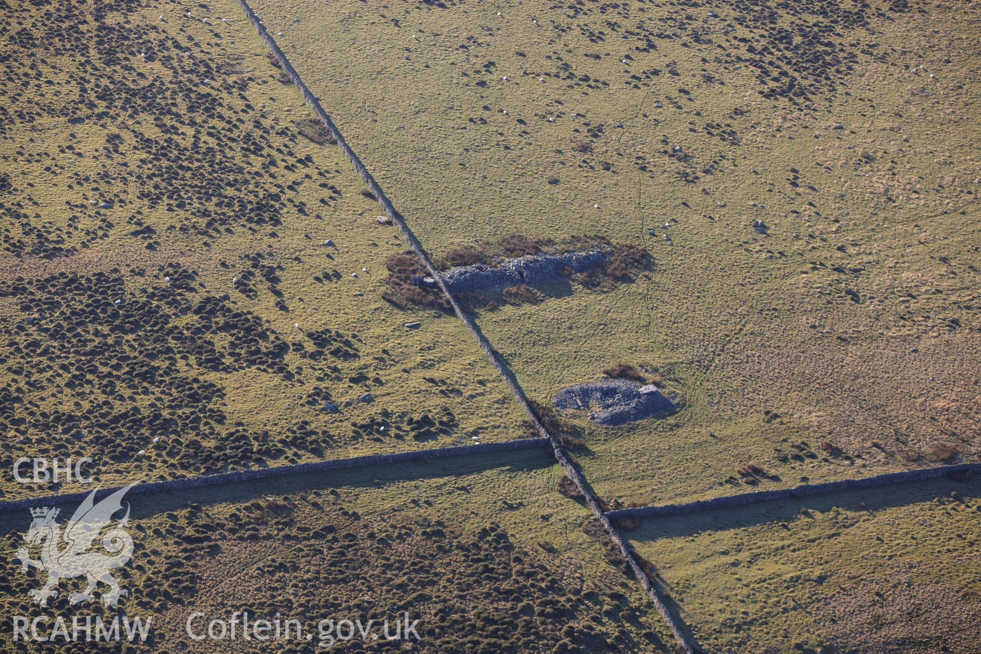 RCAHMW colour oblique photograph of Carneddau Hengwm. Taken by Toby Driver on 10/12/2012.