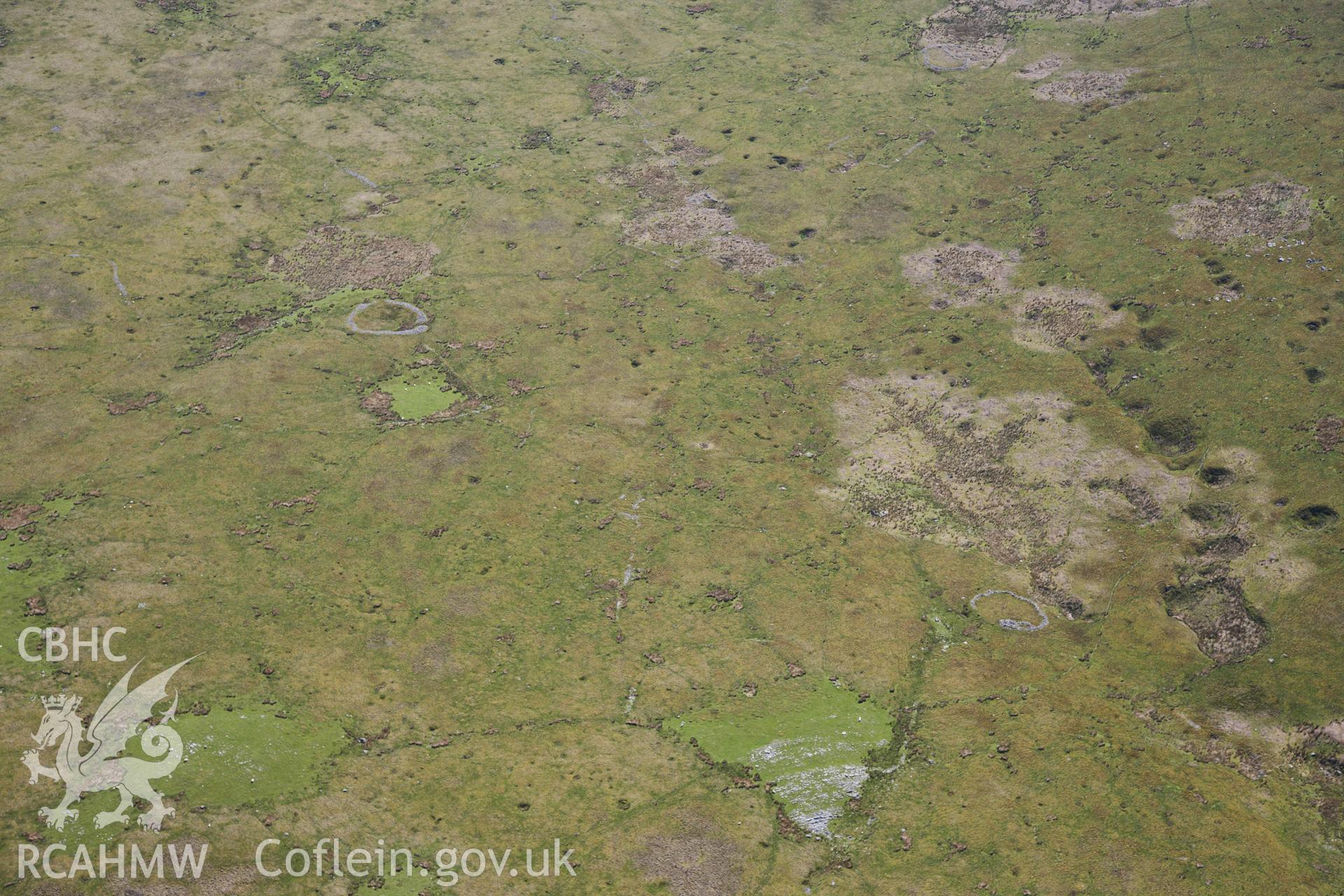 RCAHMW colour oblique photograph of Mynydd y Garn, settlement and field systems. Taken by Toby Driver on 22/05/2012.