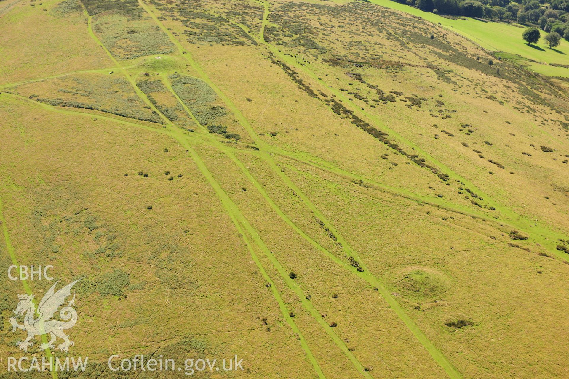 RCAHMW colour oblique photograph of Garth Hill Barrows. Taken by Toby Driver on 24/07/2012.