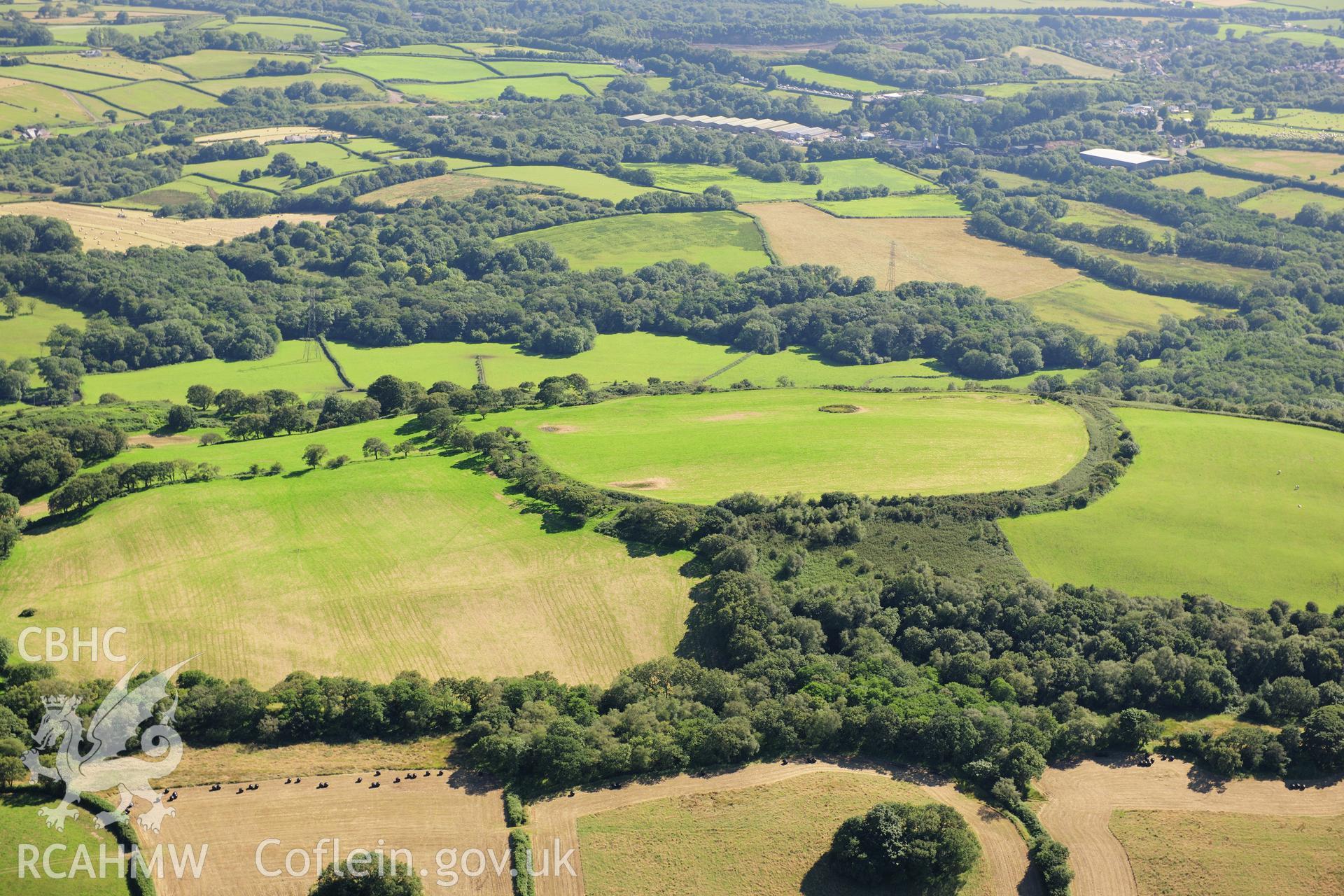 RCAHMW colour oblique photograph of Caerau Hillfort. Taken by Toby Driver on 24/07/2012.