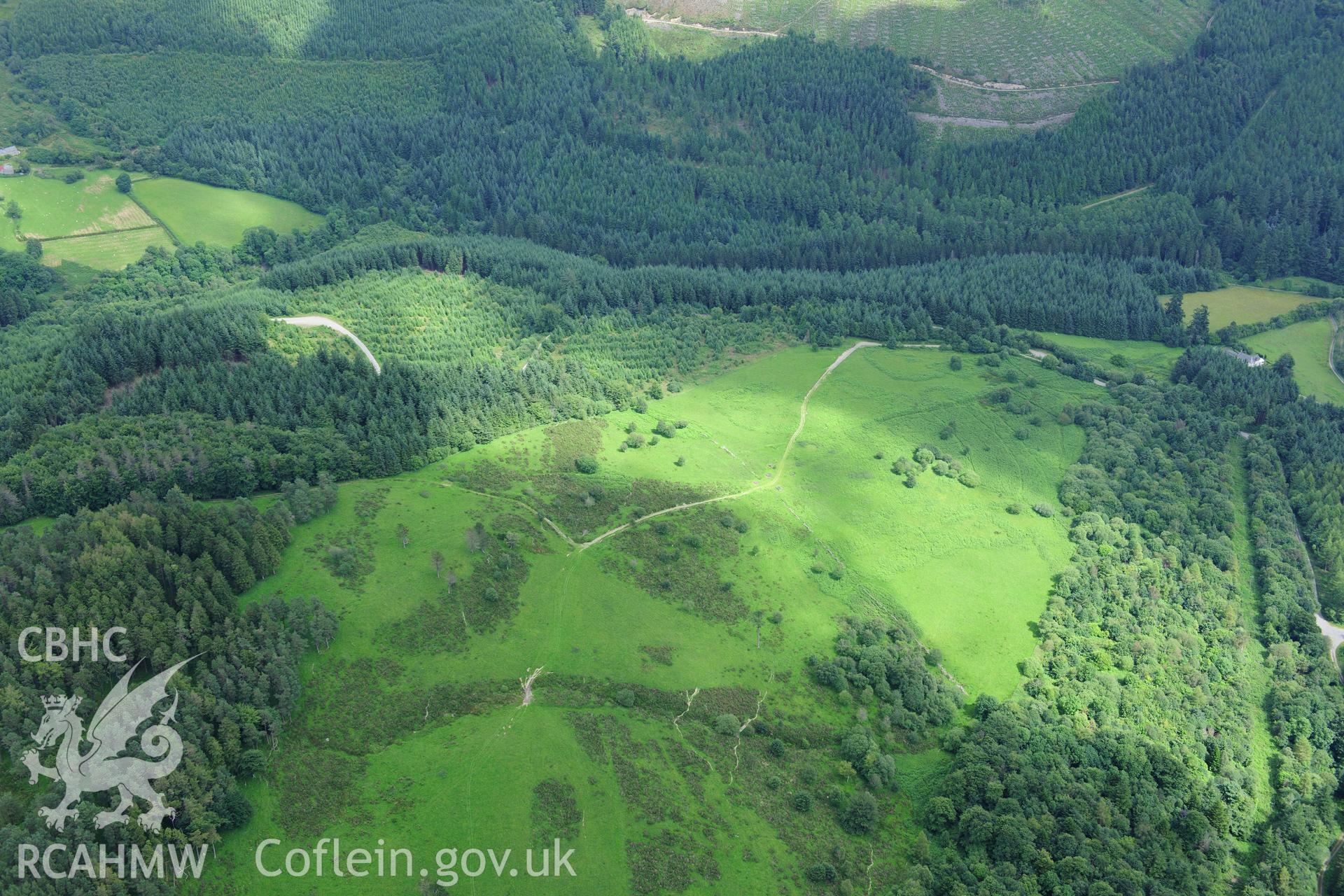 RCAHMW colour oblique photograph of Bryn Gwyn deserted rural settlement. Taken by Toby Driver on 27/07/2012.