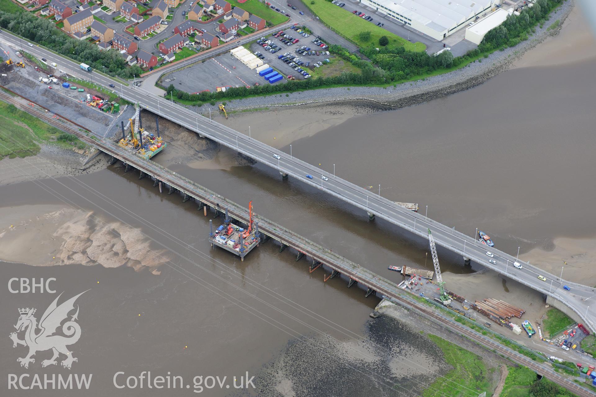 RCAHMW colour oblique photograph of Loughur Viaduct. Taken by Toby Driver on 05/07/2012.