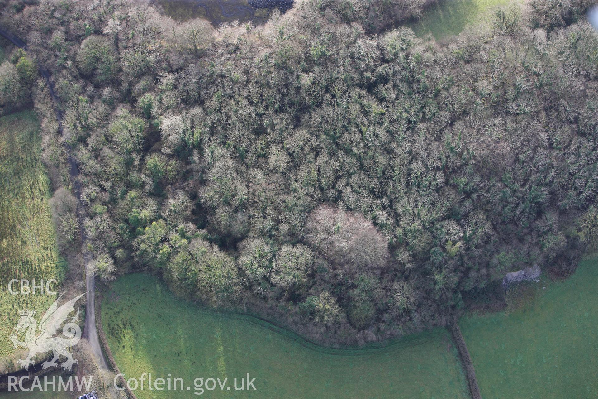 RCAHMW colour oblique photograph of Odyn Jac Limekilns. Taken by Toby Driver on 27/01/2012.