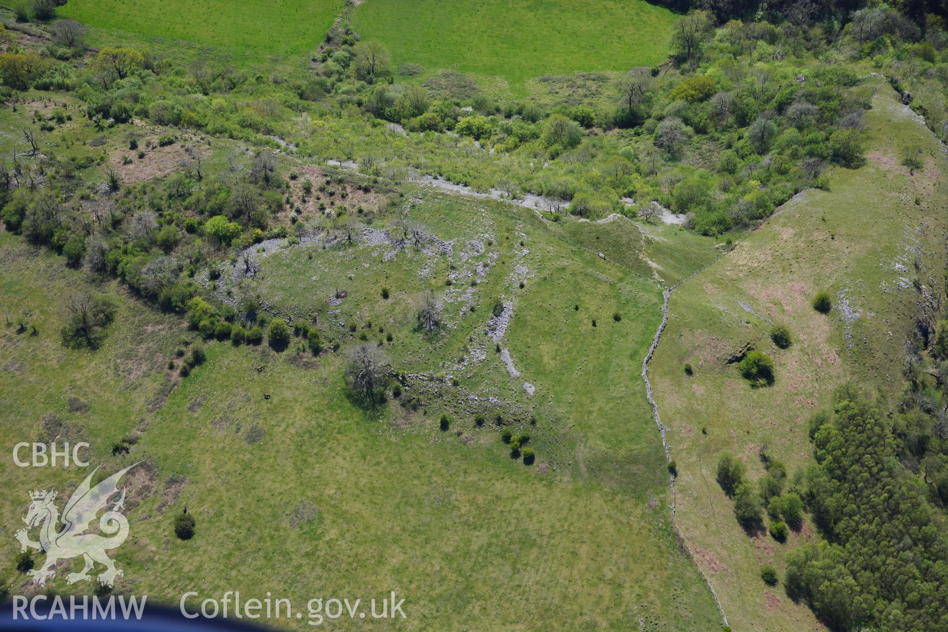 RCAHMW colour oblique photograph of Craig y Rhiwarth hillfort. Taken by Toby Driver on 22/05/2012.