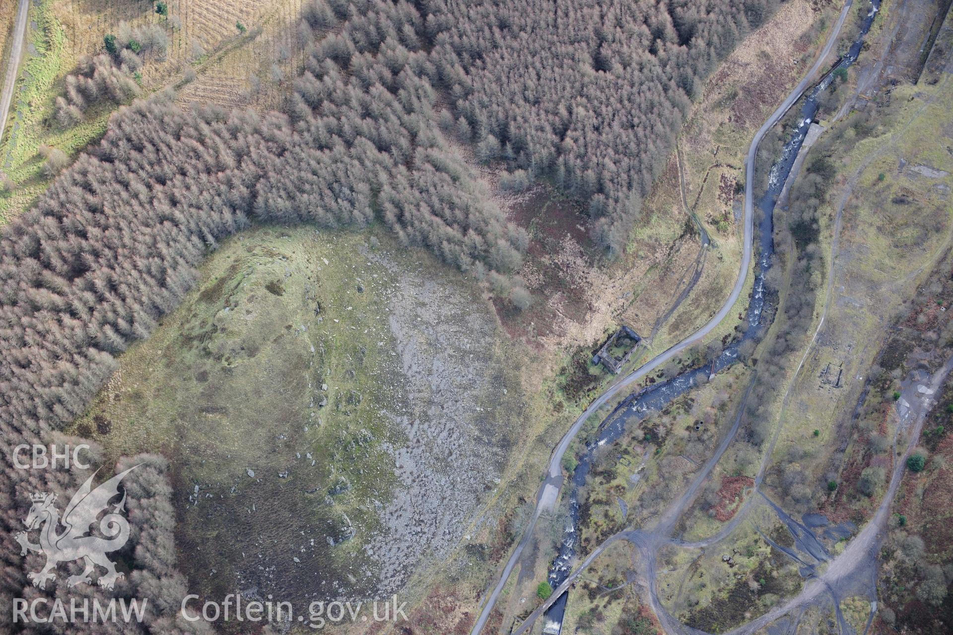 RCAHMW colour oblique photograph of Castell Nos Motte. Taken by Toby Driver on 28/11/2012.