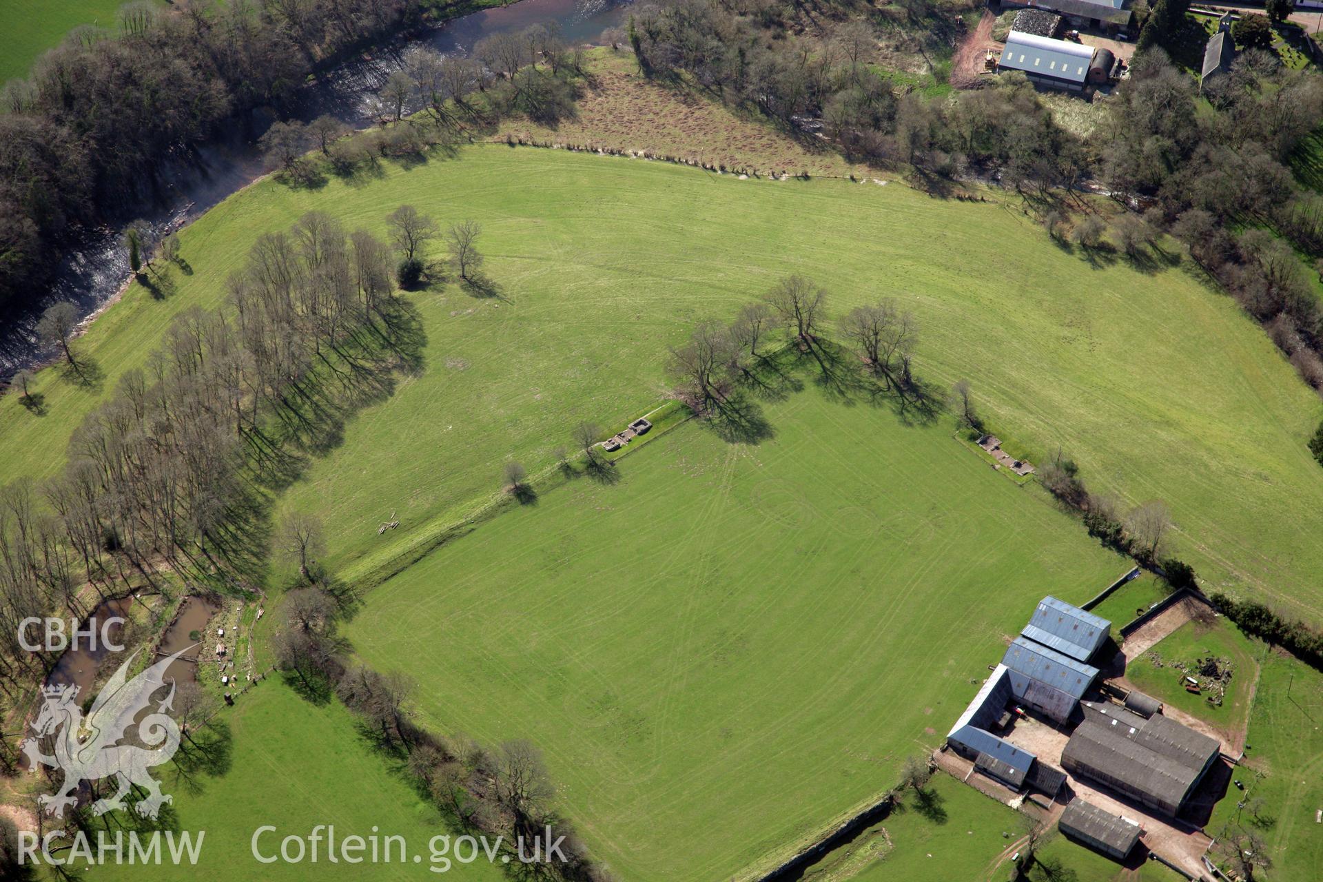 RCAHMW colour oblique photograph of Brecon Gaer Roman fort. Taken by Toby Driver and Oliver Davies on 28/03/2012.