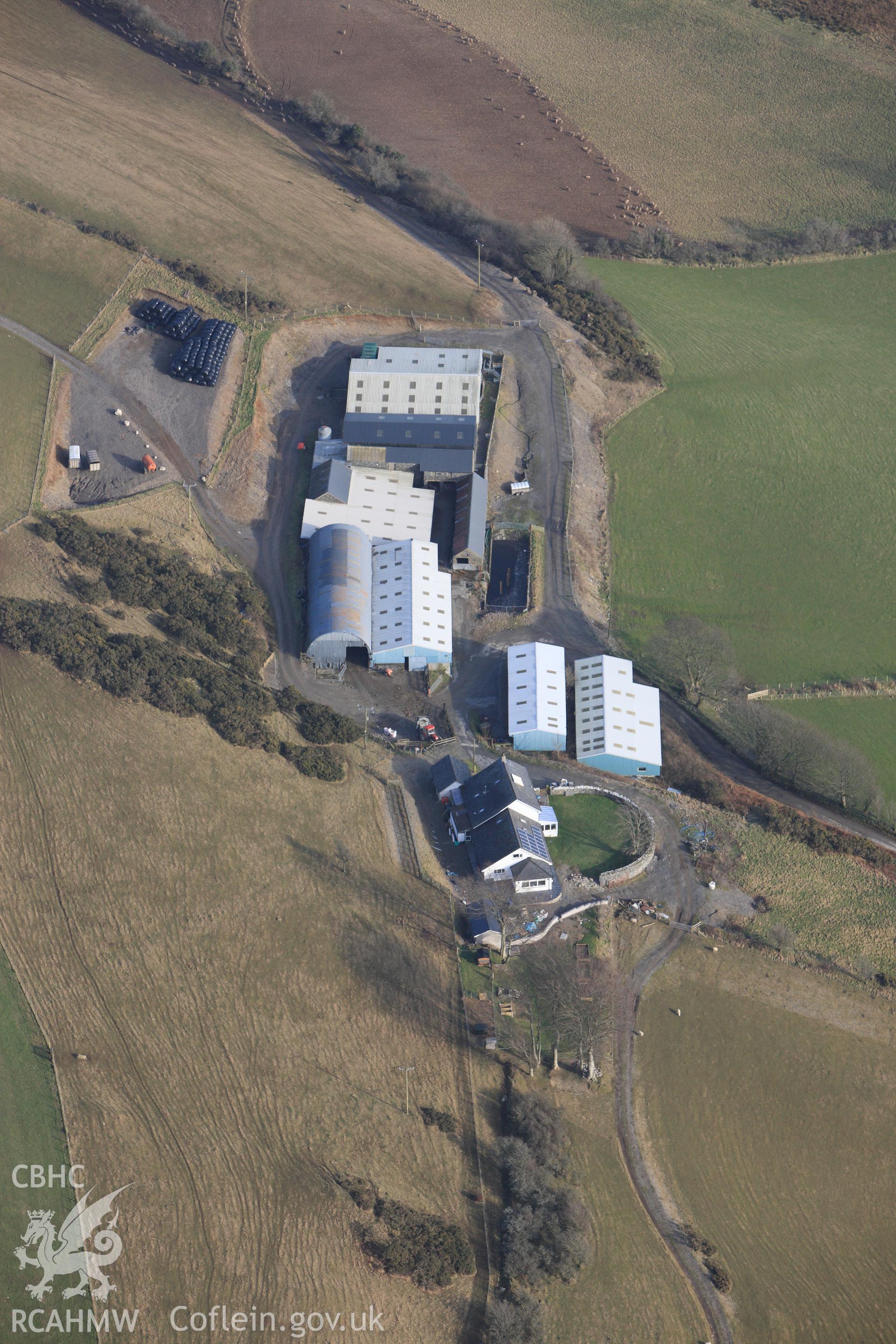 RCAHMW colour oblique photograph of Mynydd Gorddu Farm, View from West. Taken by Toby Driver on 07/02/2012.