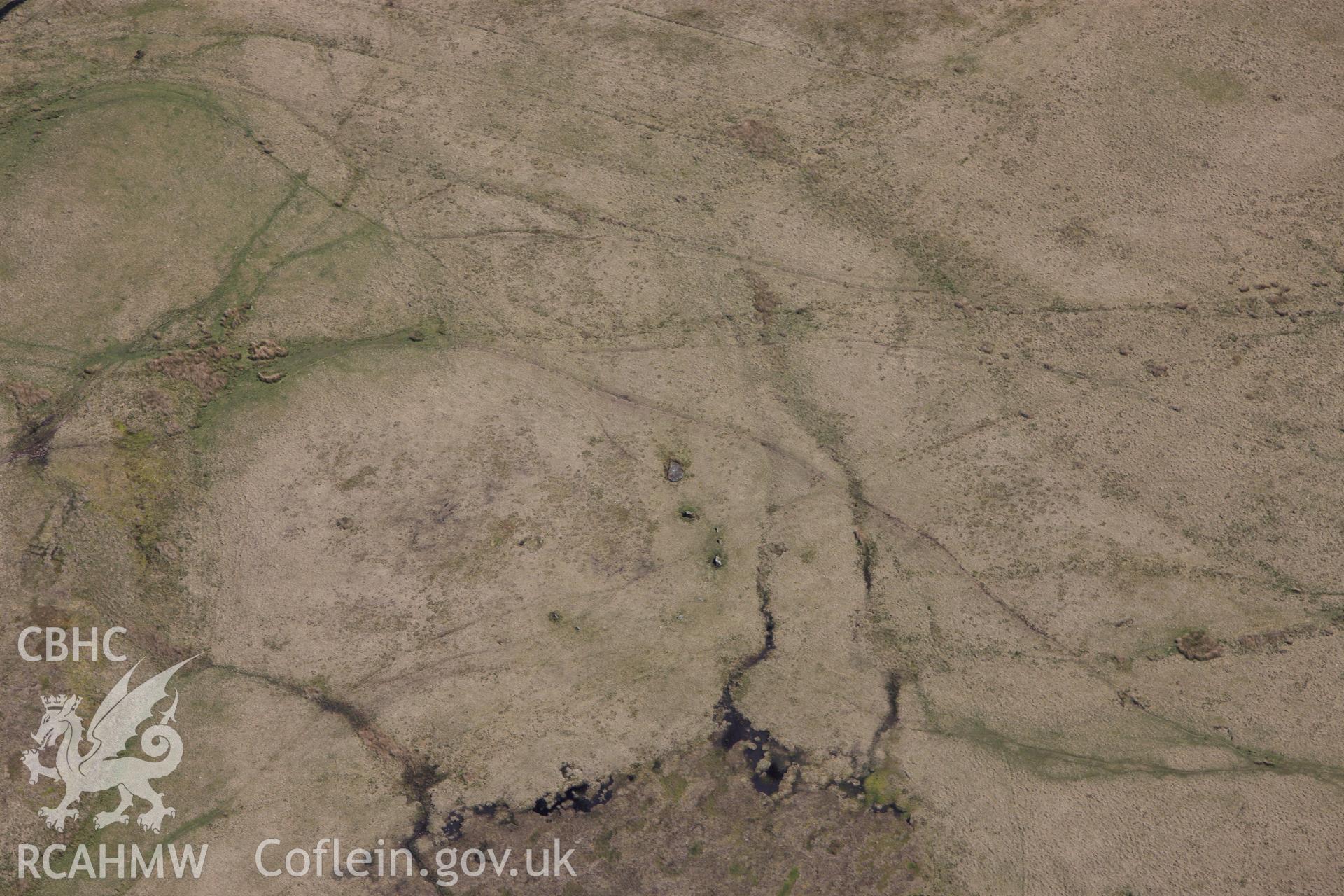 RCAHMW colour oblique photograph of Nant Tarw Ritual Complex, stone circle 1. Taken by Toby Driver on 22/05/2012.