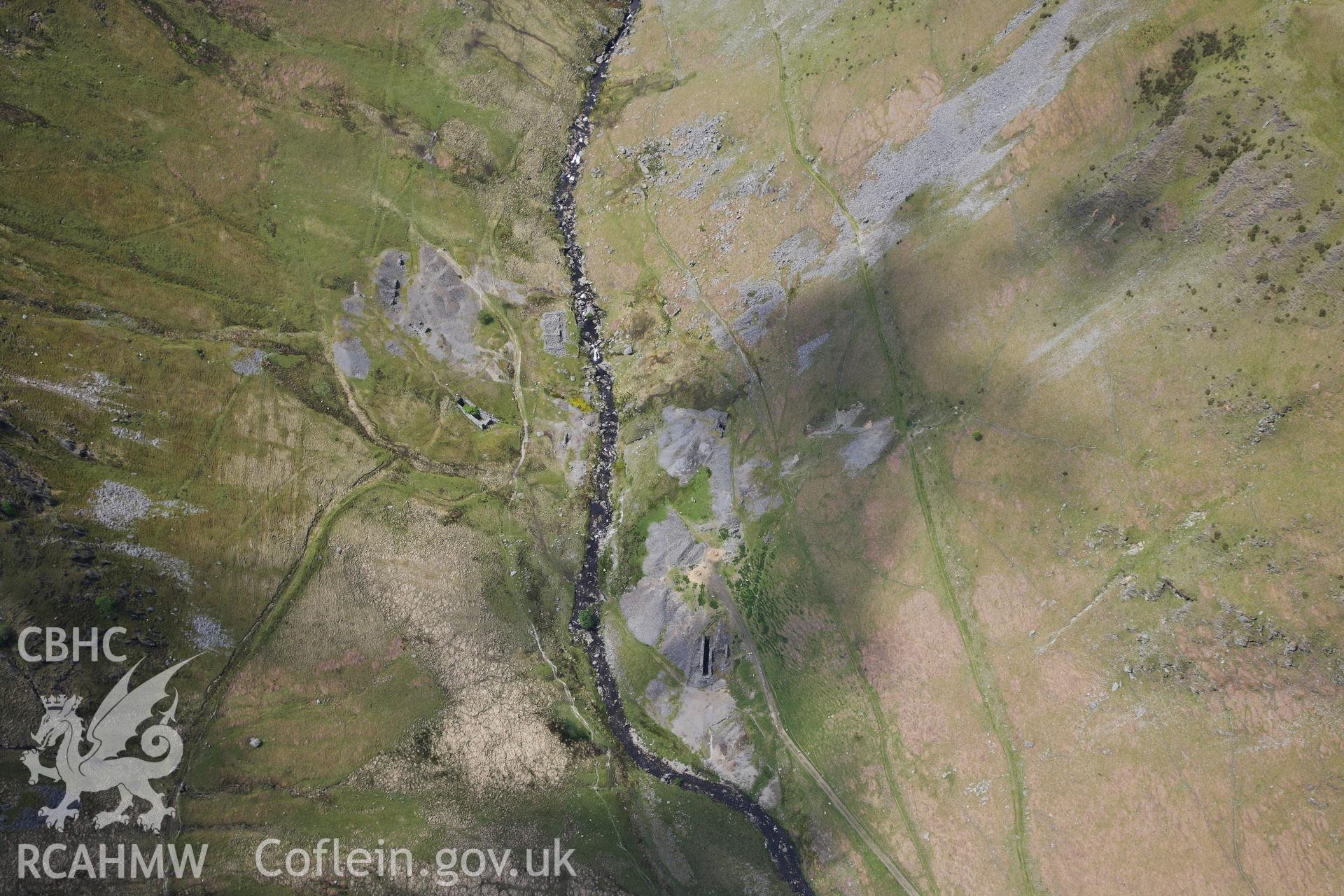 RCAHMW colour oblique photograph of Dalrhiw Lead Mine. Taken by Toby Driver on 28/05/2012.