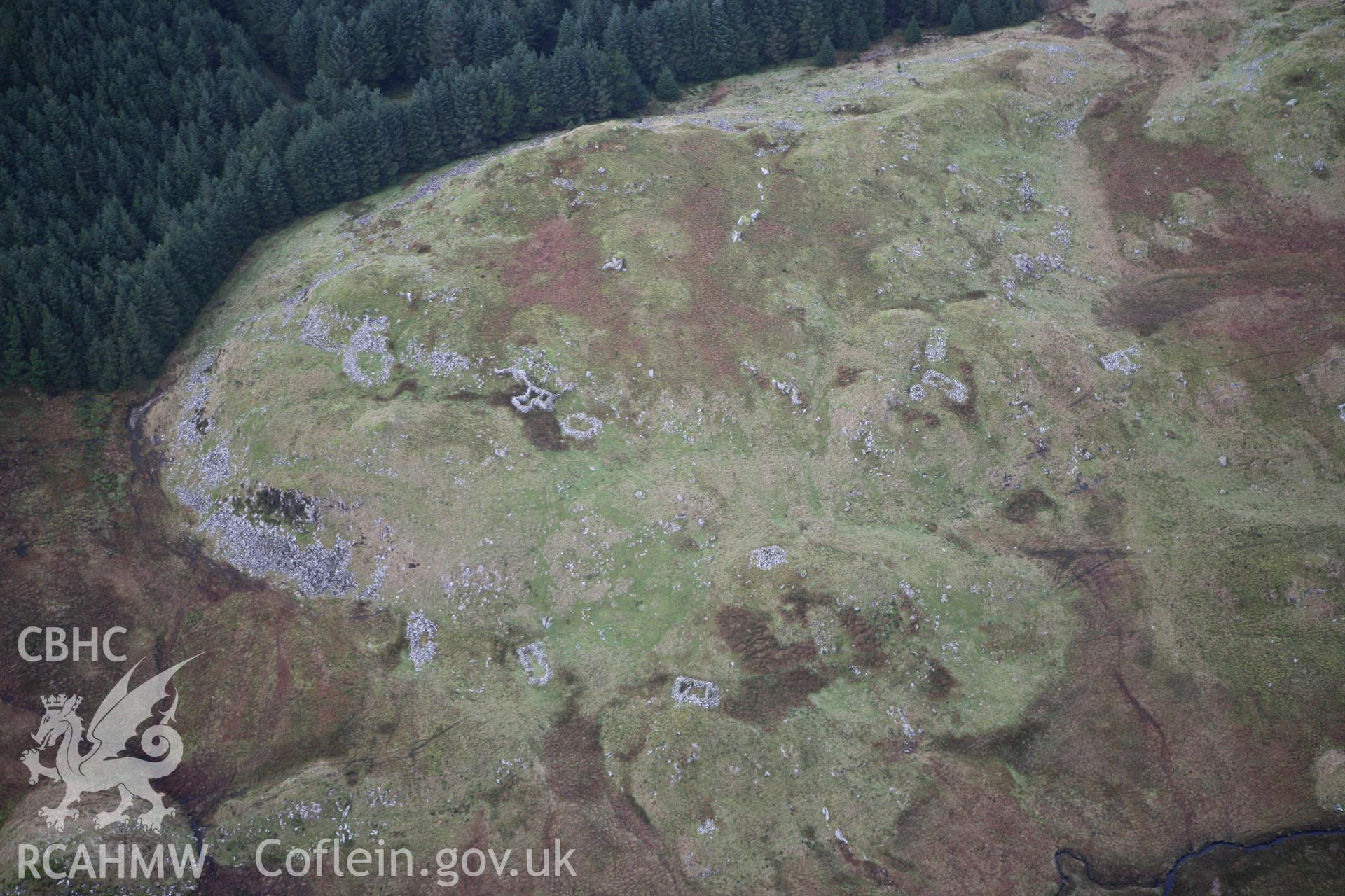 RCAHMW colour oblique photograph of Afon Goch deserted rural settlement. Taken by Toby Driver on 13/01/2012.