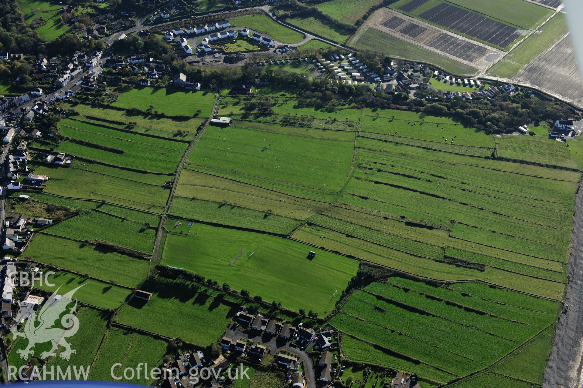 RCAHMW colour oblique photograph of Llanon field system. Taken by Toby Driver on 05/11/2012.