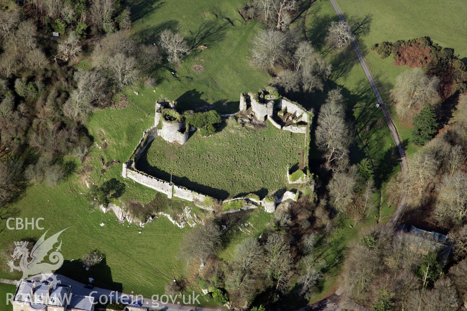 RCAHMW colour oblique photograph of Penrice Castle. Taken by Toby Driver on 02/02/2012.