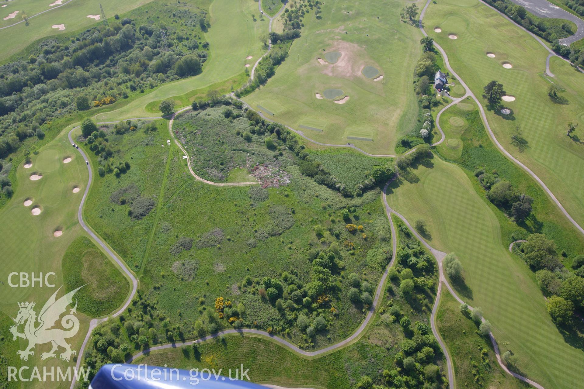 RCAHMW colour oblique photograph of Priory Wood Camp. Taken by Toby Driver on 22/05/2012.
