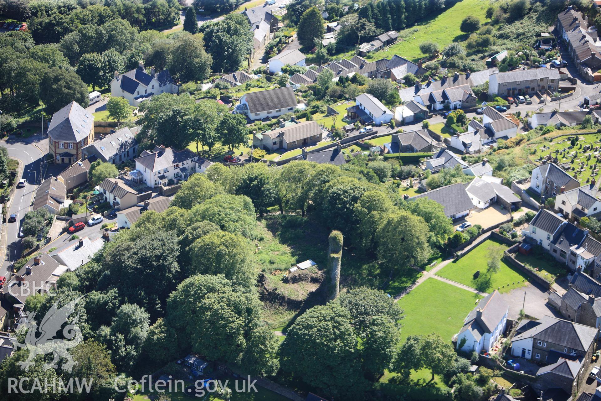 RCAHMW colour oblique photograph of Llantrisant Castle. Taken by Toby Driver on 24/07/2012.