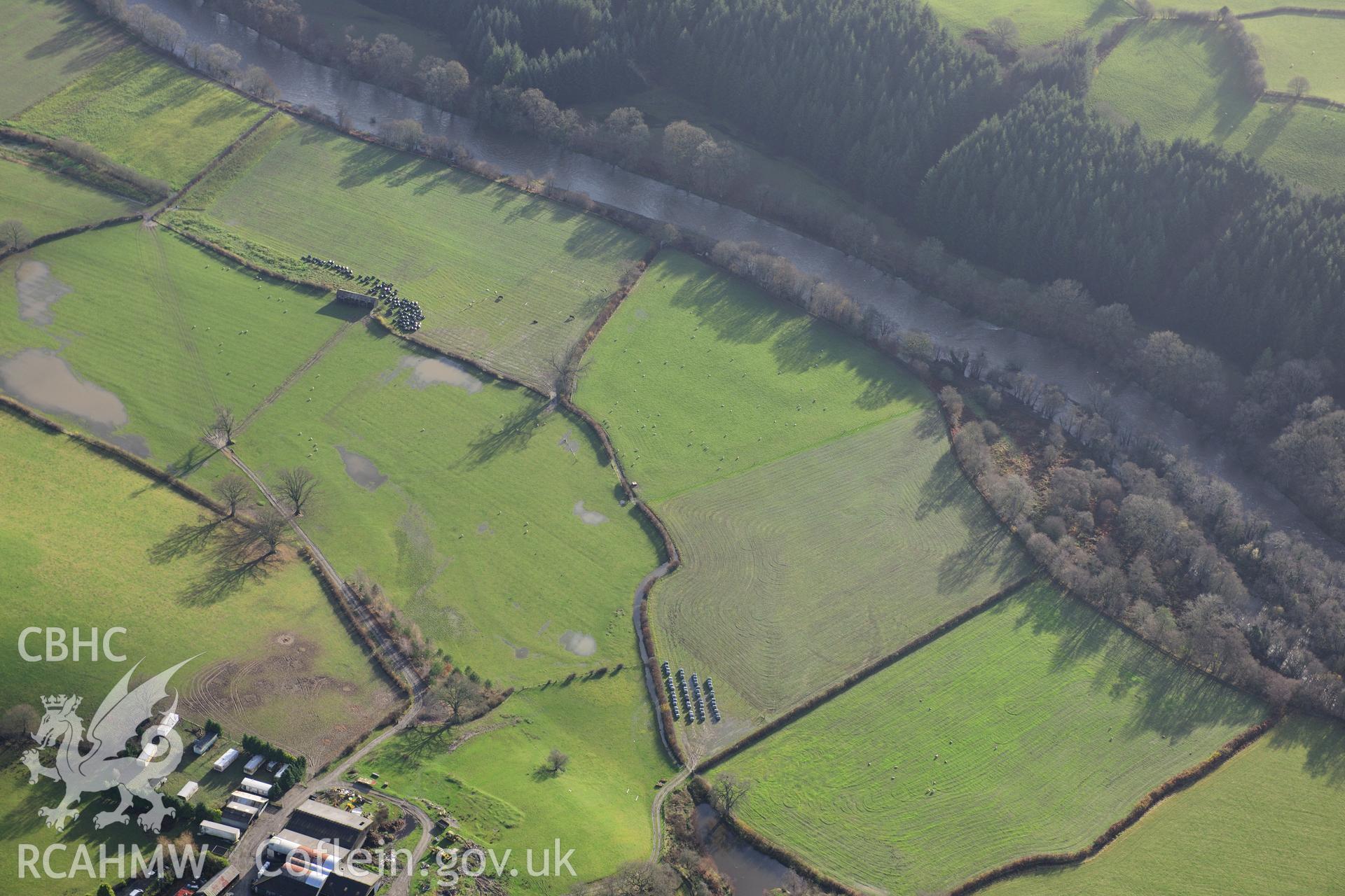 RCAHMW colour oblique photograph of Penmincae Roman fortlet. Taken by Toby Driver on 23/11/2012.