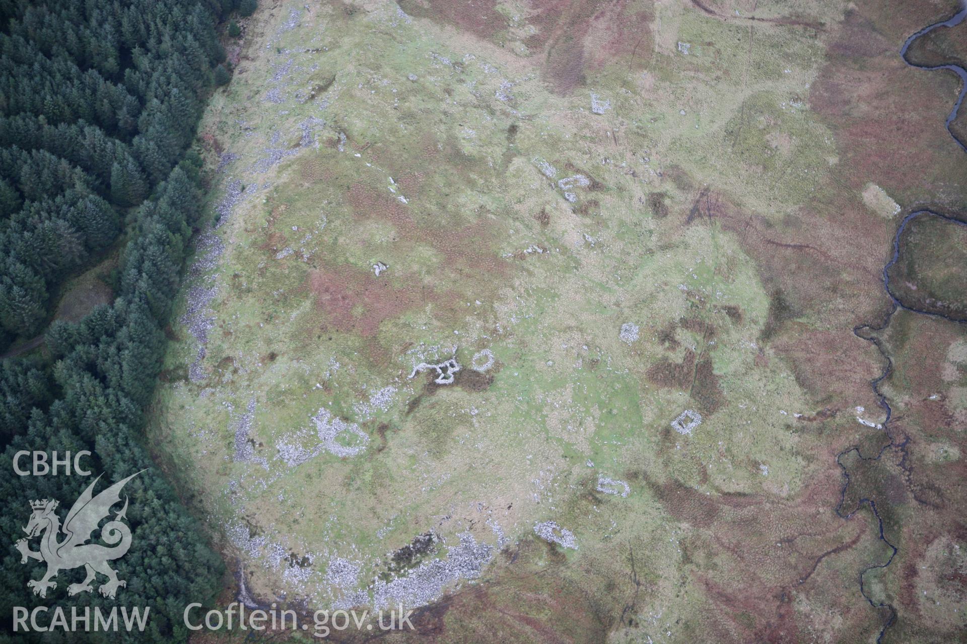 RCAHMW colour oblique photograph of Afon Goch deserted rural settlement. Taken by Toby Driver on 13/01/2012.