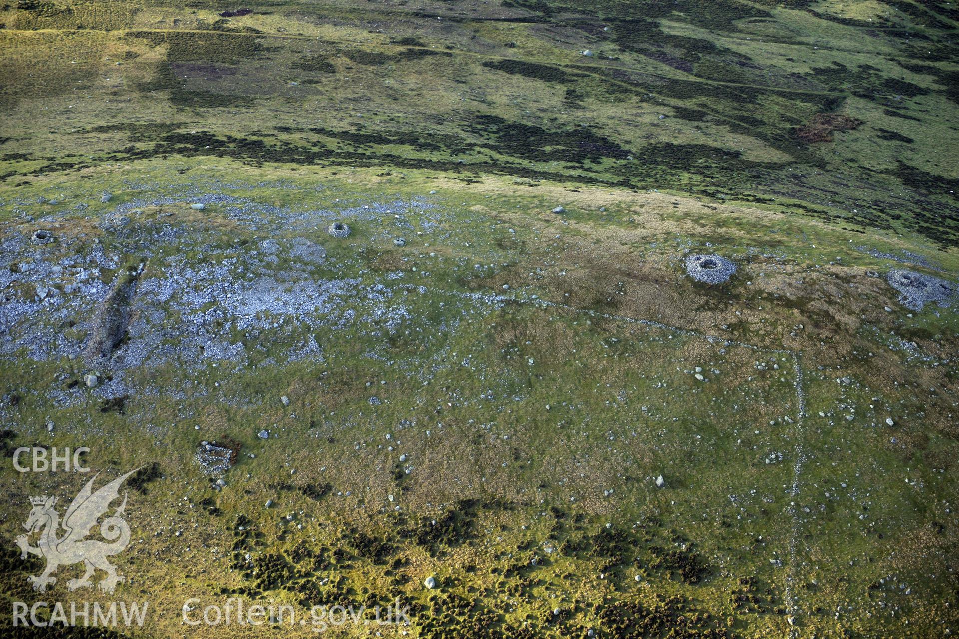 RCAHMW colour oblique photograph of Moel Faban cairn cemetery. Taken by Toby Driver on 10/12/2012.