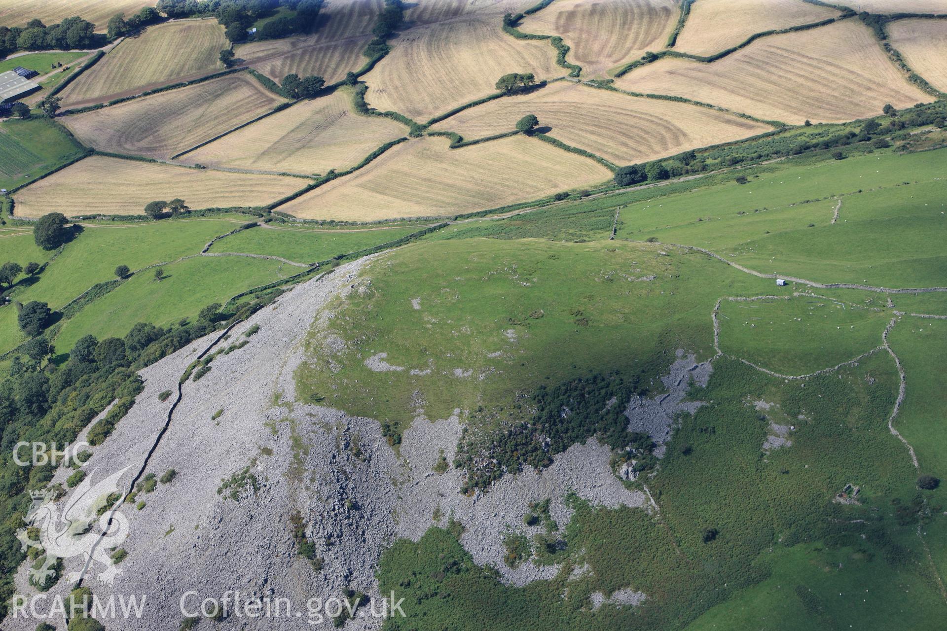 RCAHMW colour oblique photograph of Dinas, Llanfairfechan, viewed from the south. Taken by Toby Driver on 10/08/2012.