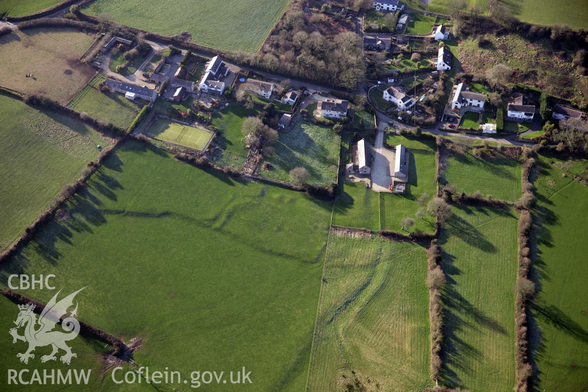 RCAHMW colour oblique photograph of Landimor Farm. Taken by Toby Driver on 02/02/2012.