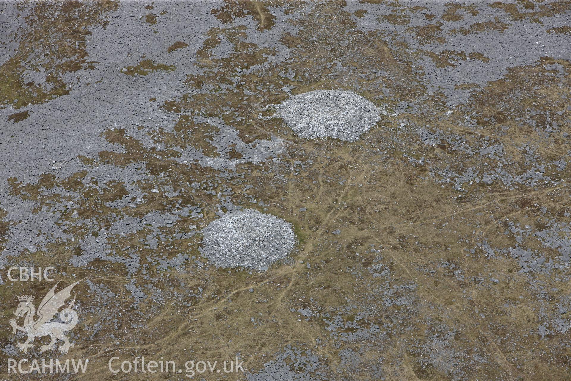 RCAHMW colour oblique photograph of Carnau'r Garreg Las. Taken by Toby Driver on 22/05/2012.