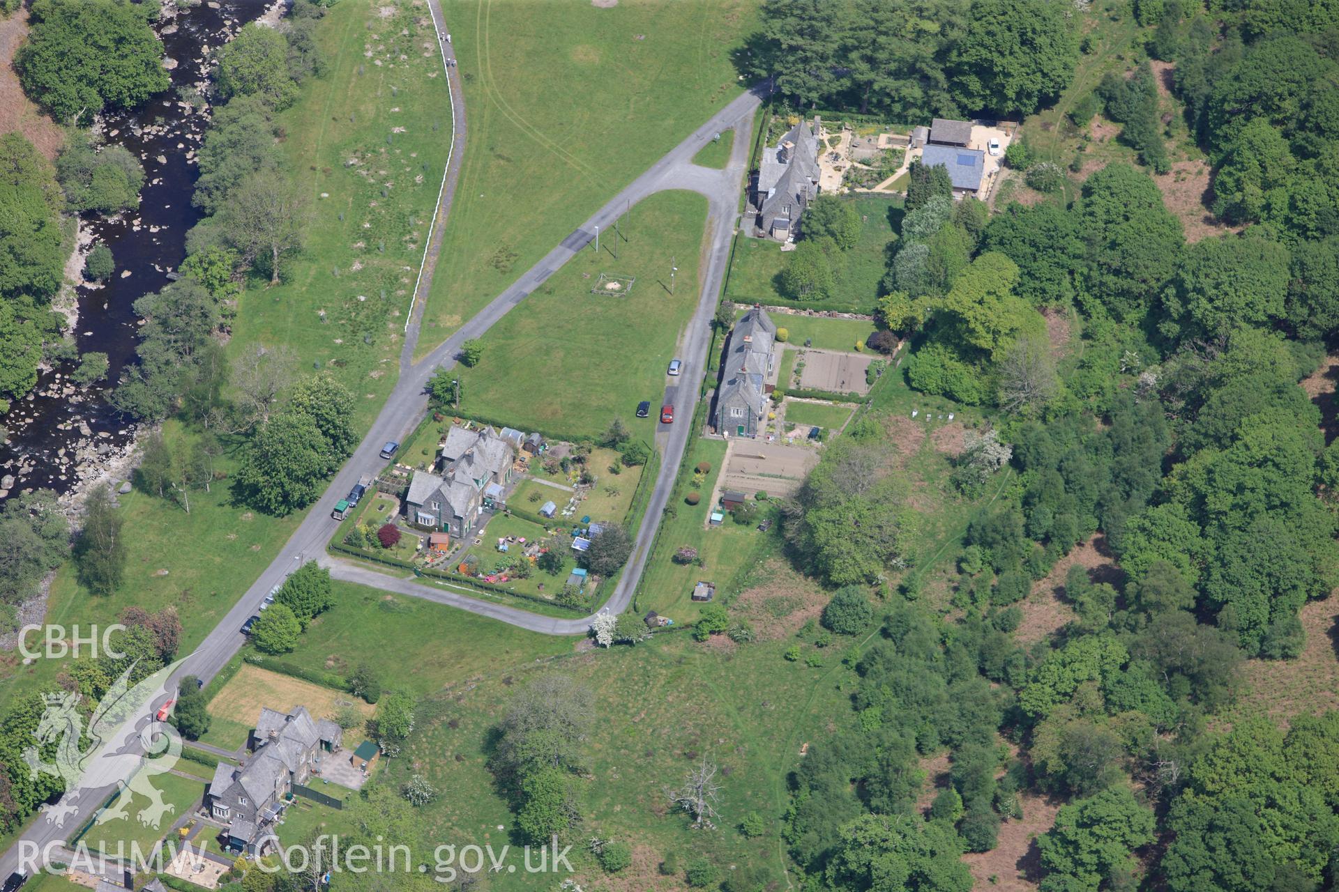 RCAHMW colour oblique photograph of Elan Valley House No: 6+7. Taken by Toby Driver on 28/05/2012.