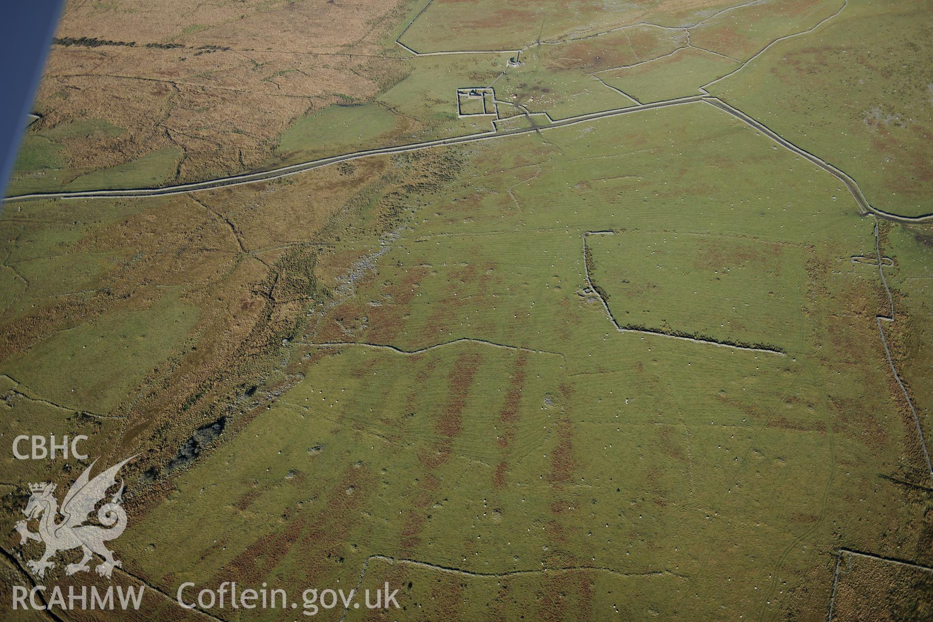 RCAHMW colour oblique photograph of Cors y Gedol field system, eastern part. Taken by Toby Driver on 10/12/2012.