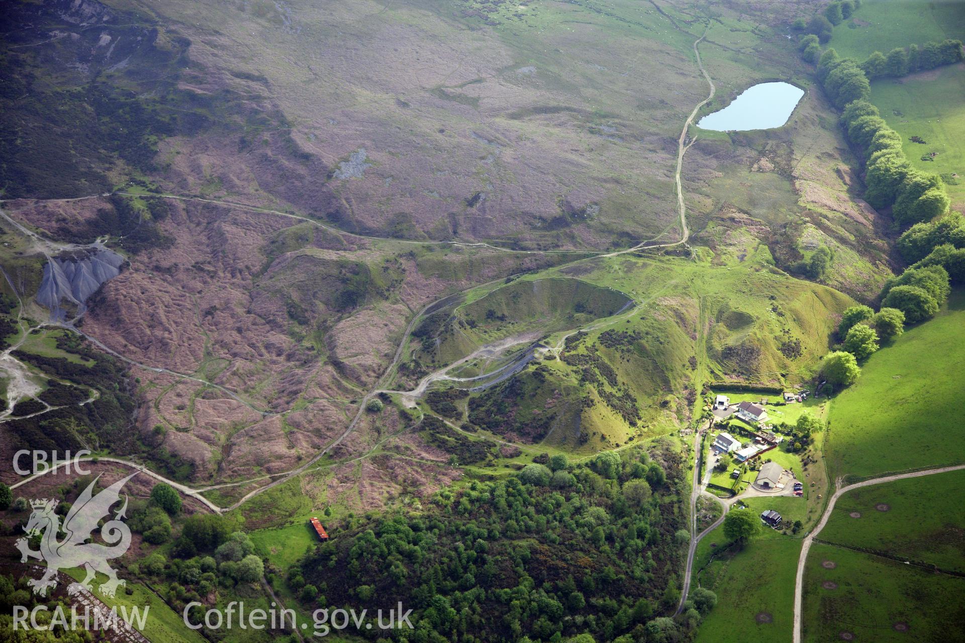 RCAHMW colour oblique photograph of Iron Ore Scouring, Upper Race, Pontypool. Taken by Toby Driver on 22/05/2012.