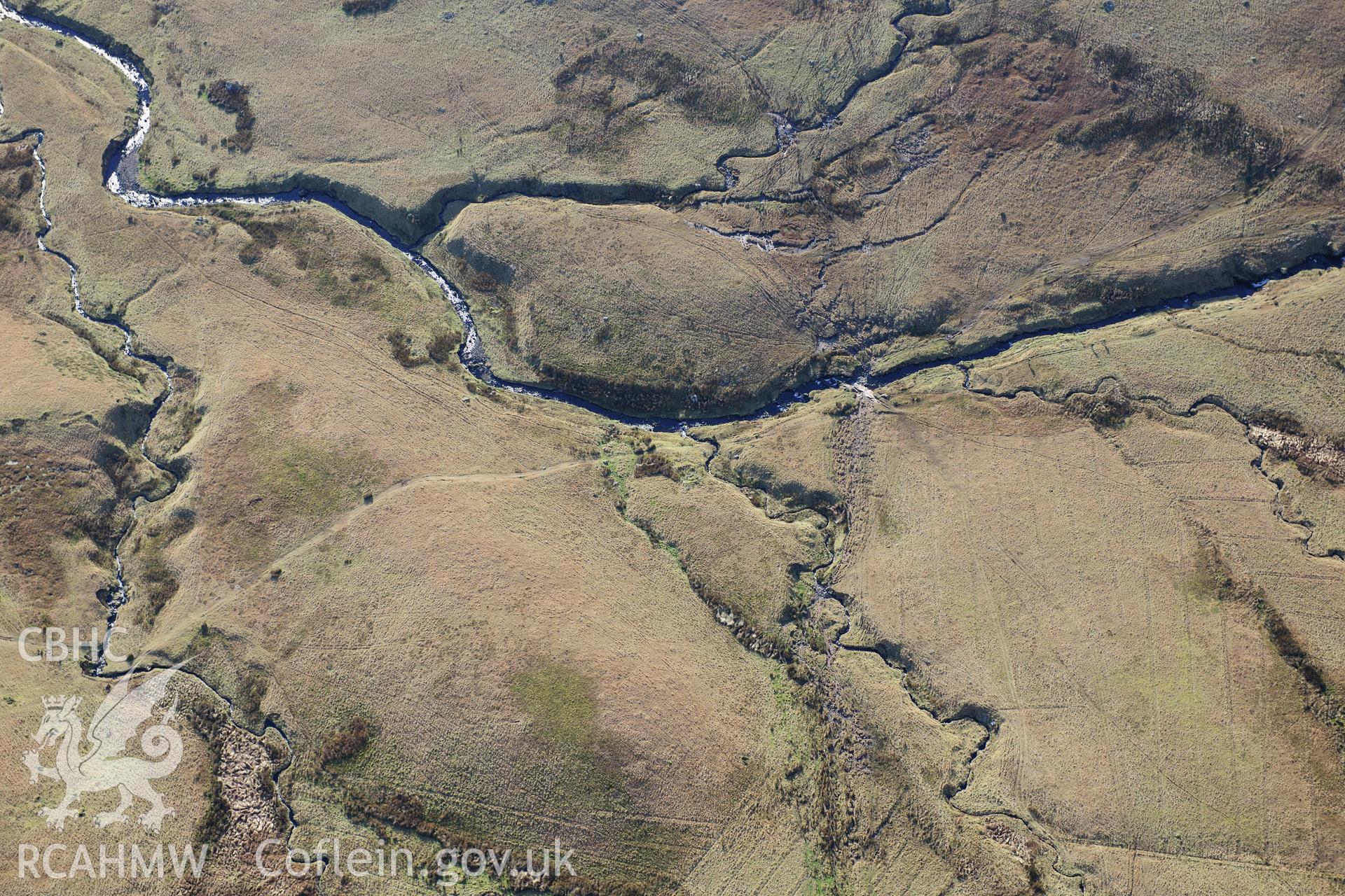 RCAHMW colour oblique photograph of Upper Tawe, deserted rural settlement. Taken by Toby Driver on 28/11/2012.